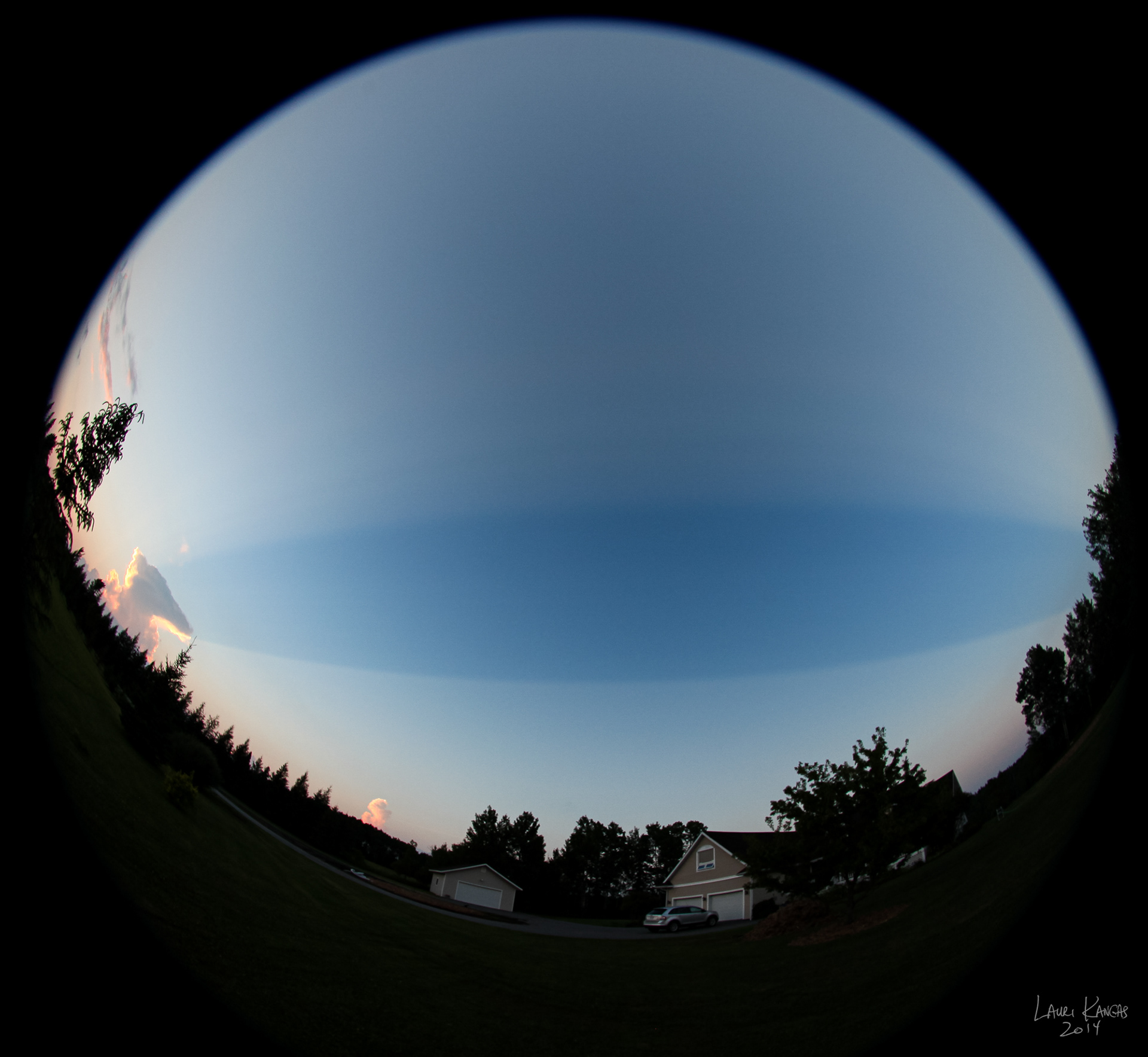 Full Sky Crepuscular to Anticrepuscular Rays - July 20, 2014