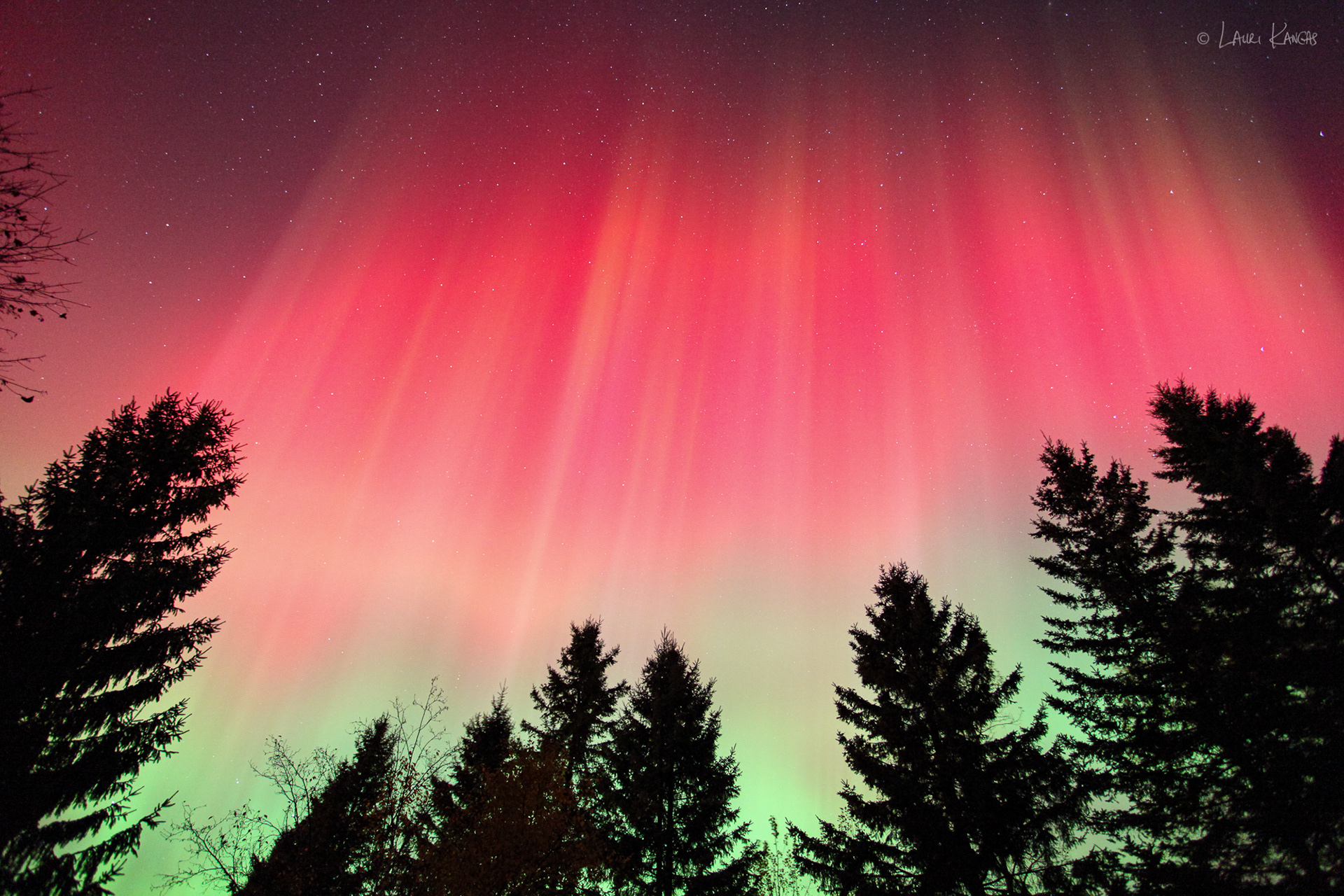 Amazing Red Aurora - October 24, 2011