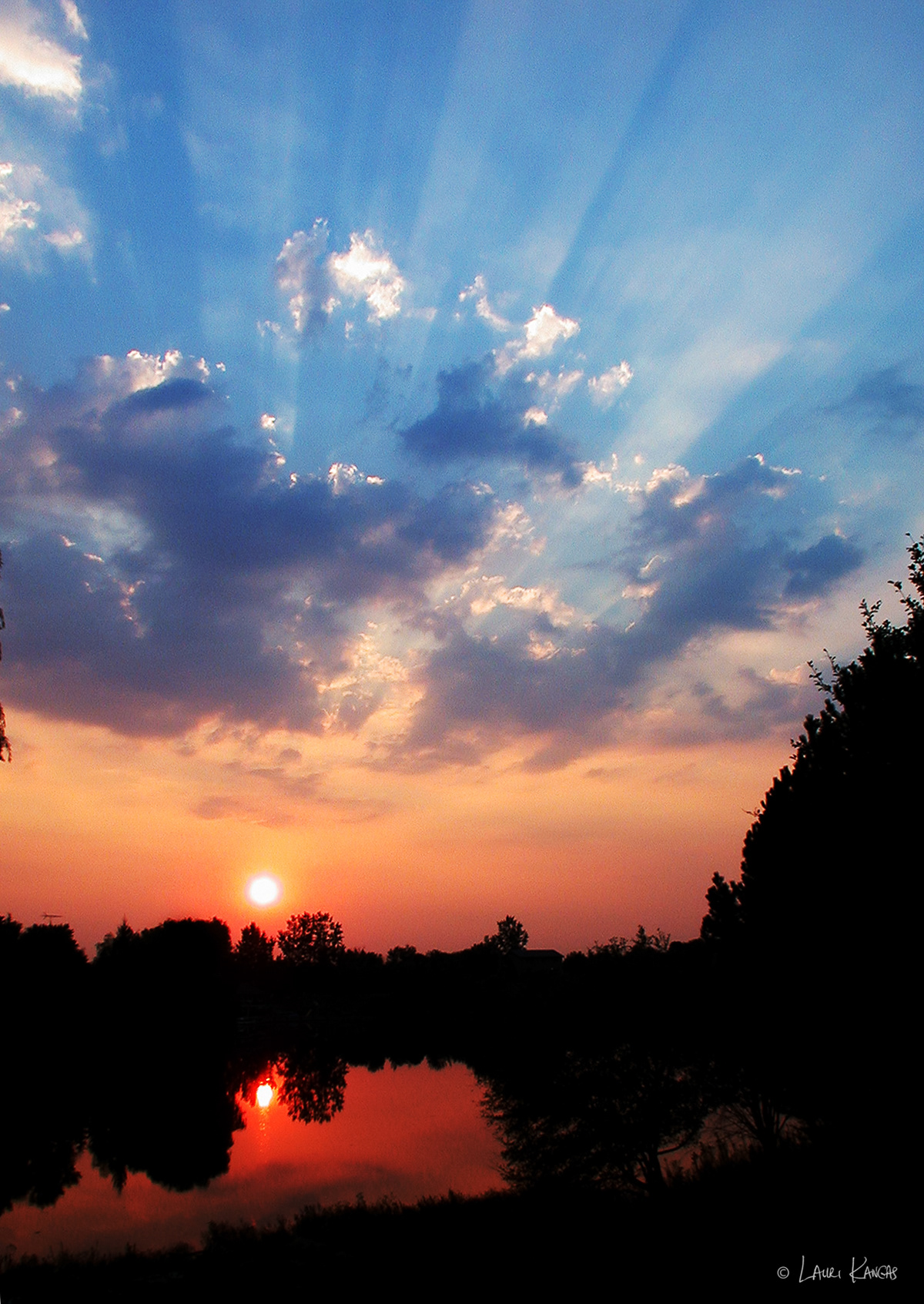 Crepuscular Rays at Sunset