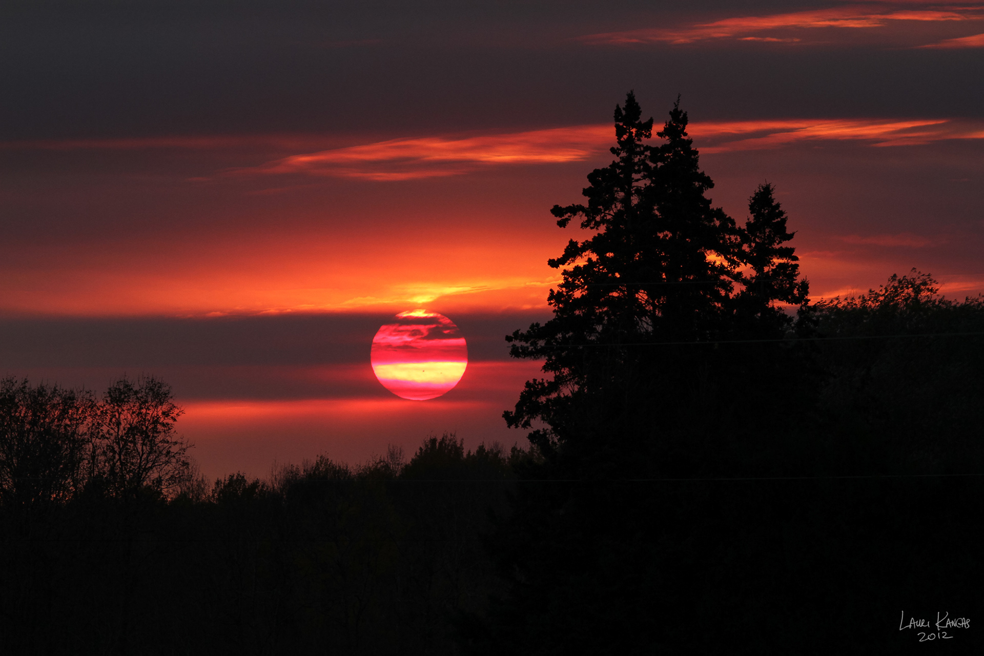 Smokey Sun with Sunspots - October 2, 2012
