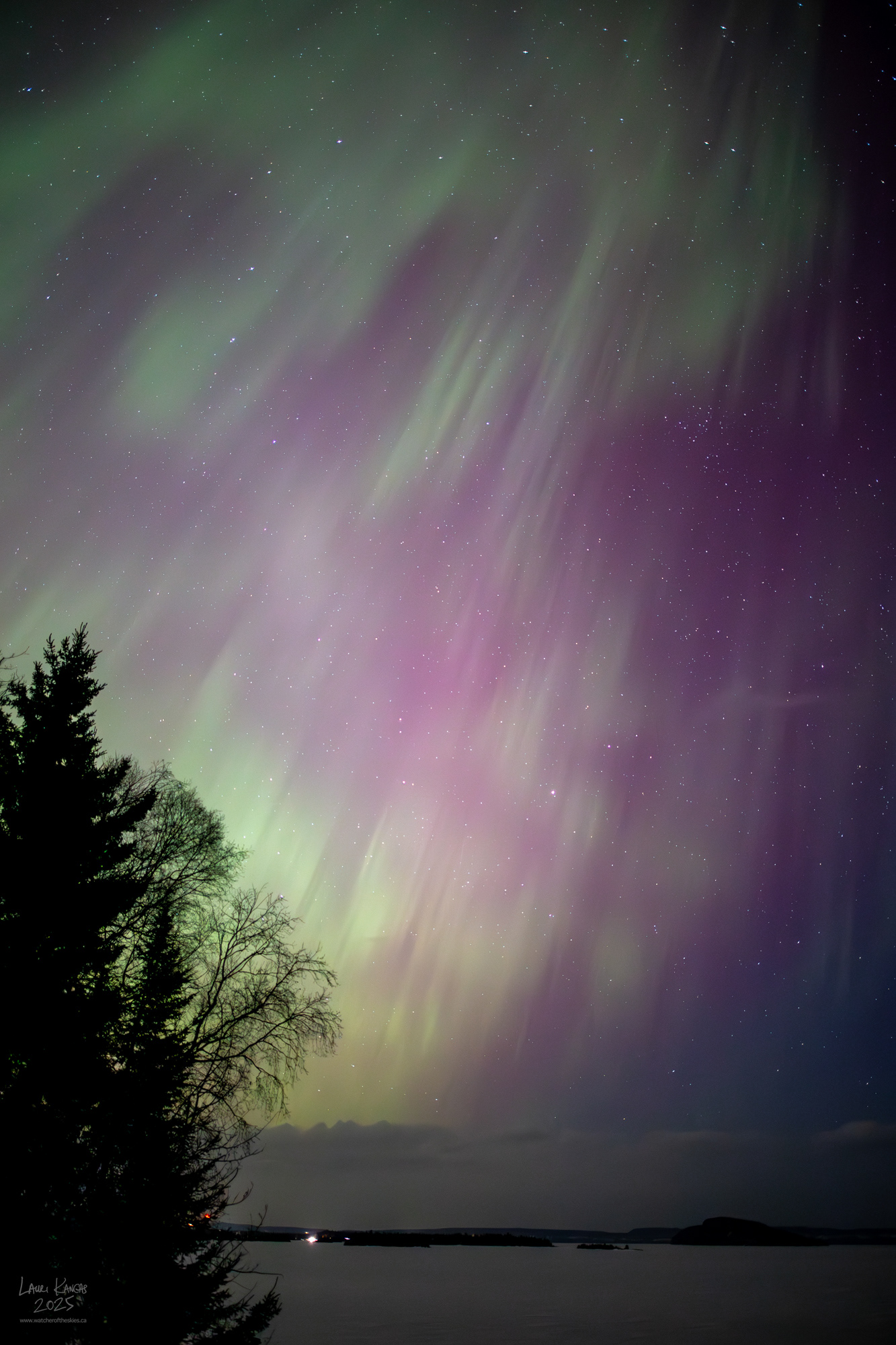 G2 Geomagnetic Storm over Amethyst Bay, Lake Superior - March 21, 2025