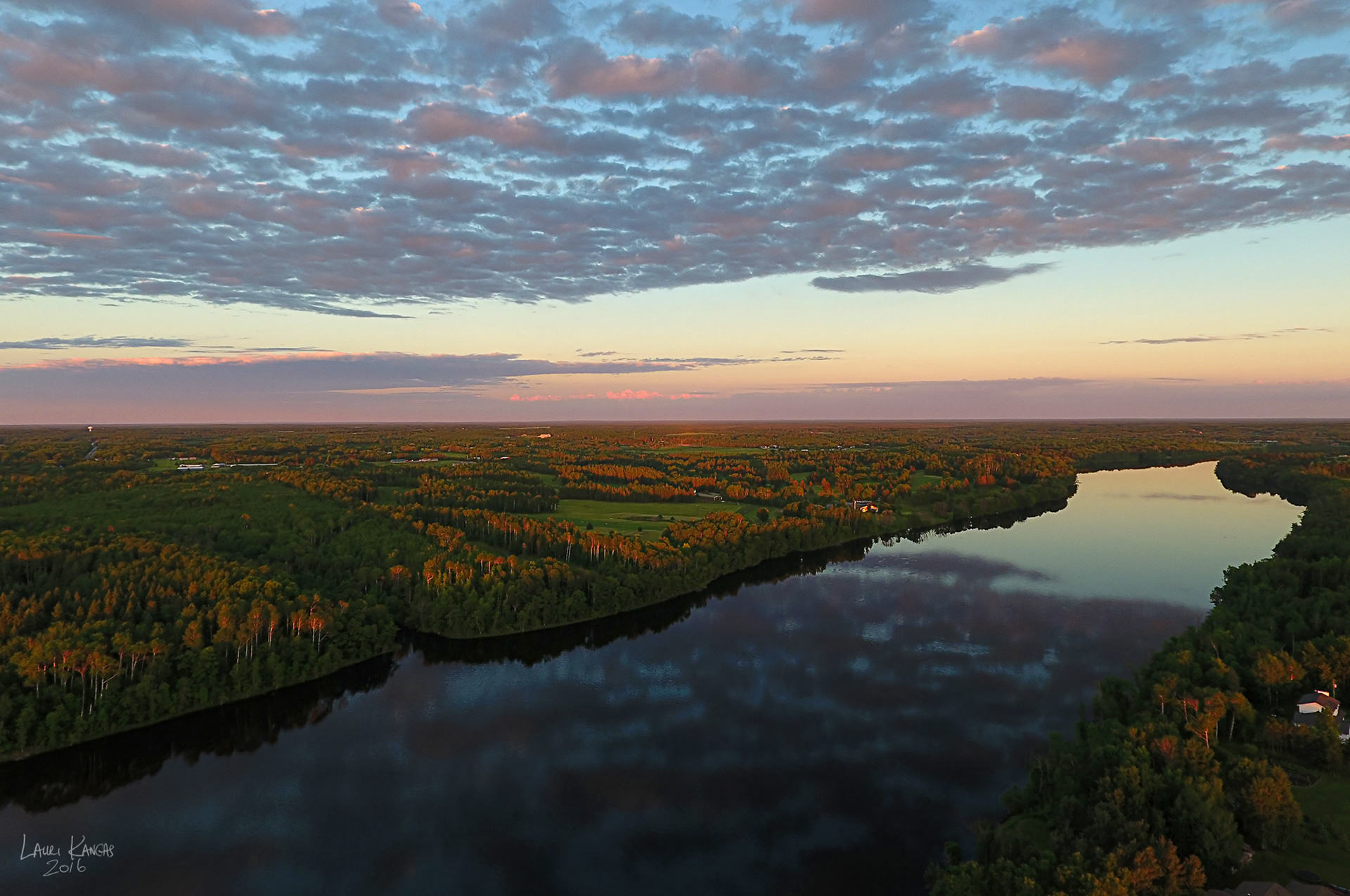 Rainy River - Late Spring (Aerial Photo)