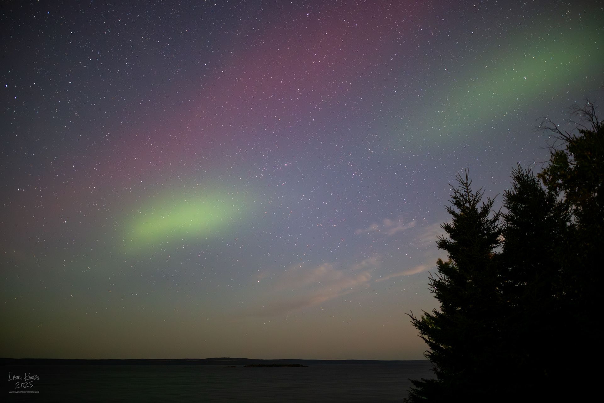 Stable Auroral Red (SAR) arc which preceded the main light show