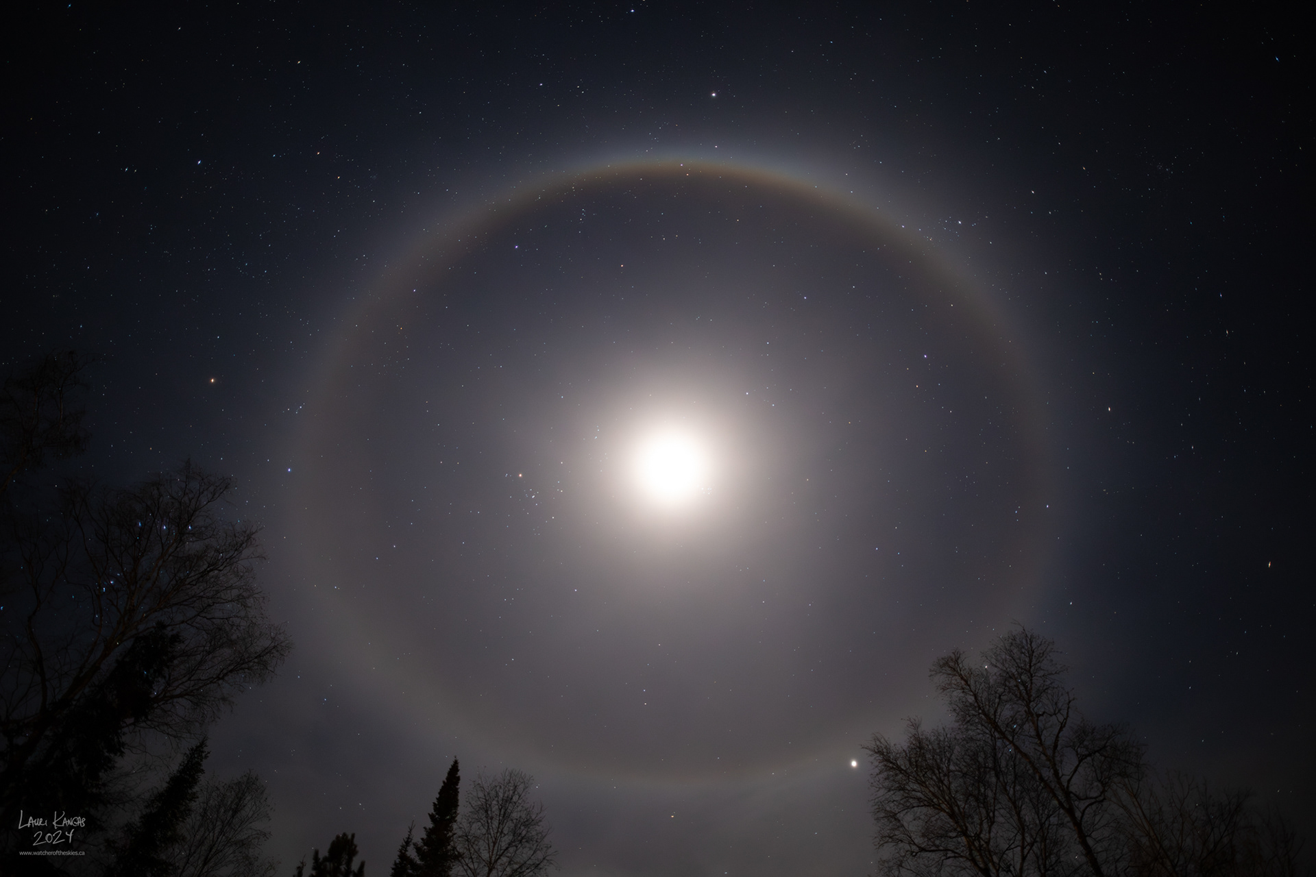 Elliptical Circumscribed Lunar Halo - Feb 16 2024
