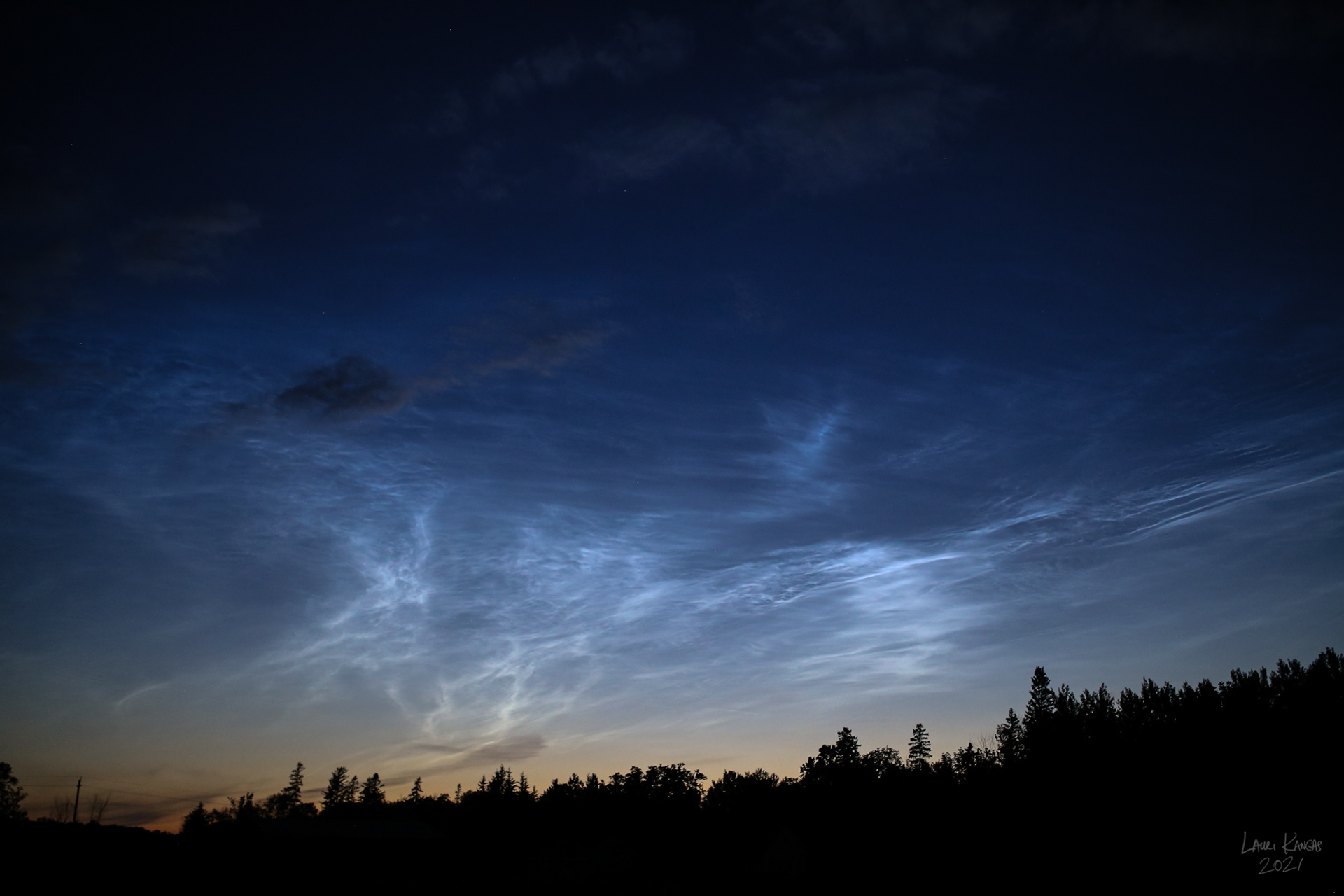 Noctilucent Clouds after Sunset - June 24, 2021