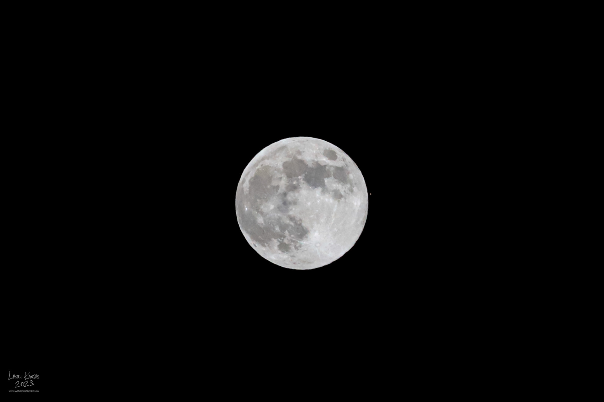 End of Mars occultation by the Moon - December 7, 2022