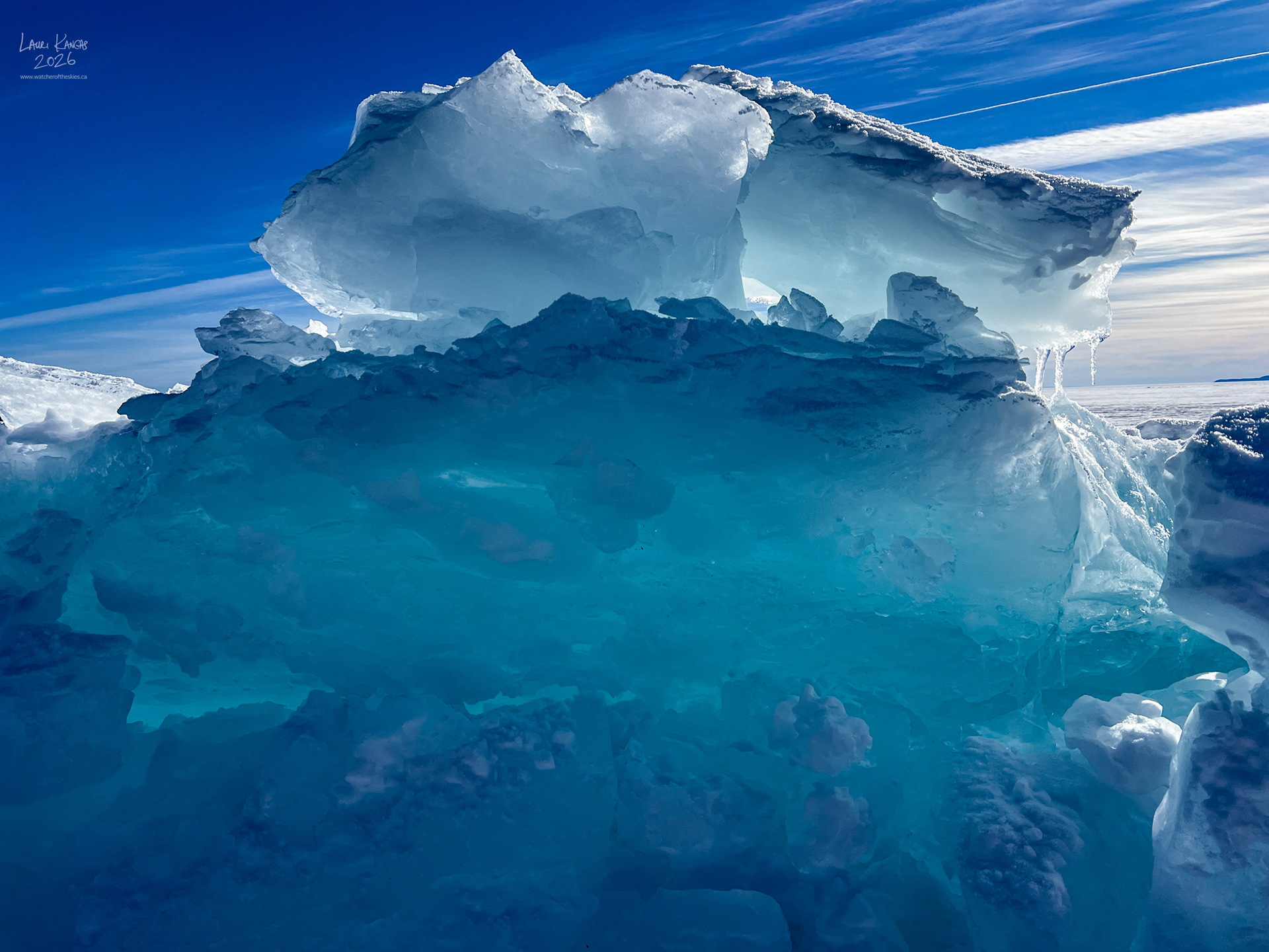 Blue Ice Pressure Ridge at the Buck Islands - February 17 2026