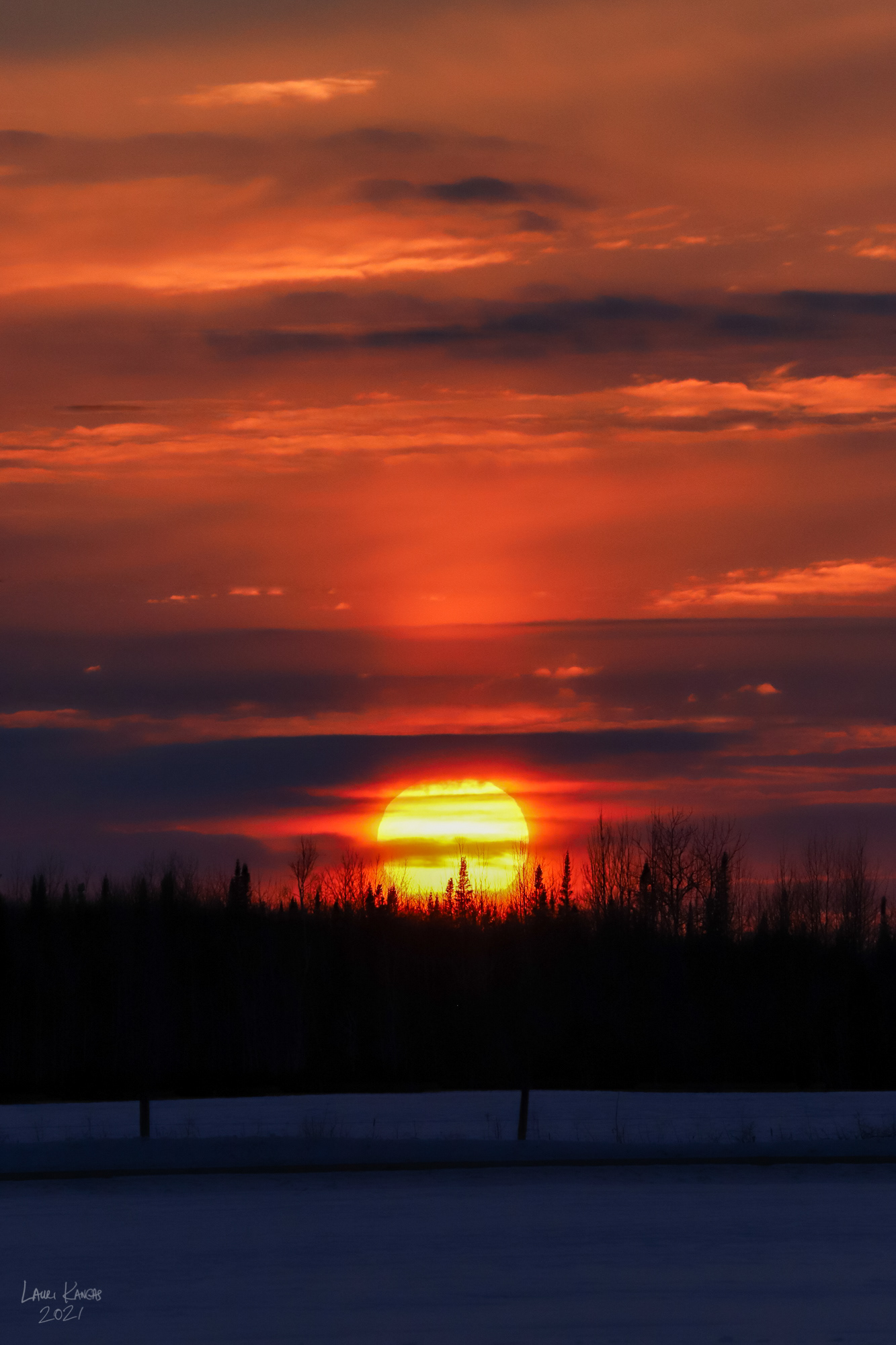 Setting Sun on February 18, 2021