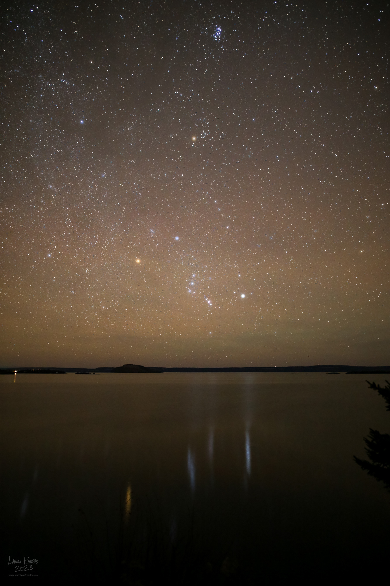Orion rising over Amethyst Bay - Nov 14 2023