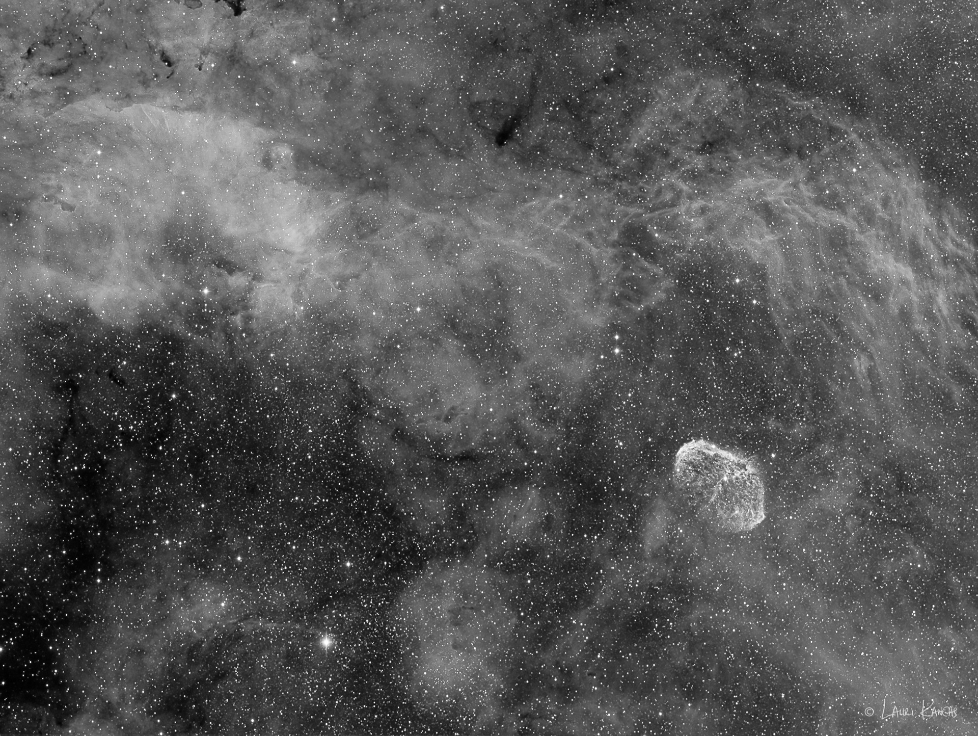 The Crescent Nebula in Hydrogen-Alpha