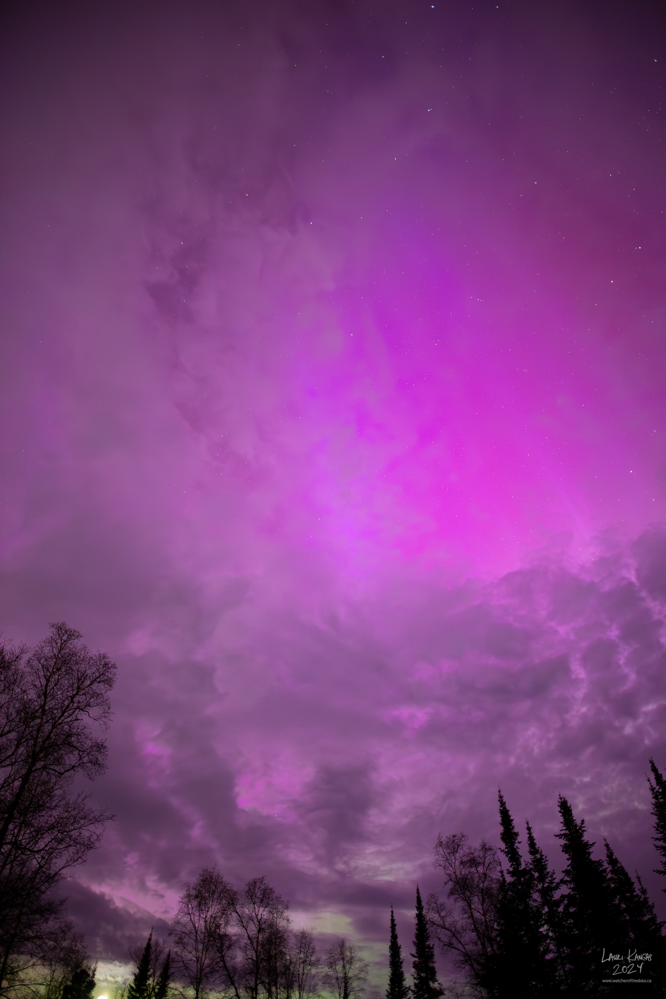 G5 Extreme Geomagnetic storm obscured by clouds - May 10 2024