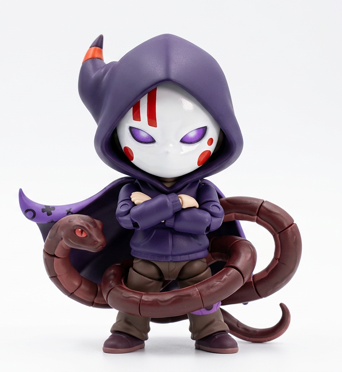Figurine-Matama - prototype du jouet - le personnage de Sogan avec son Yumé serpent.
