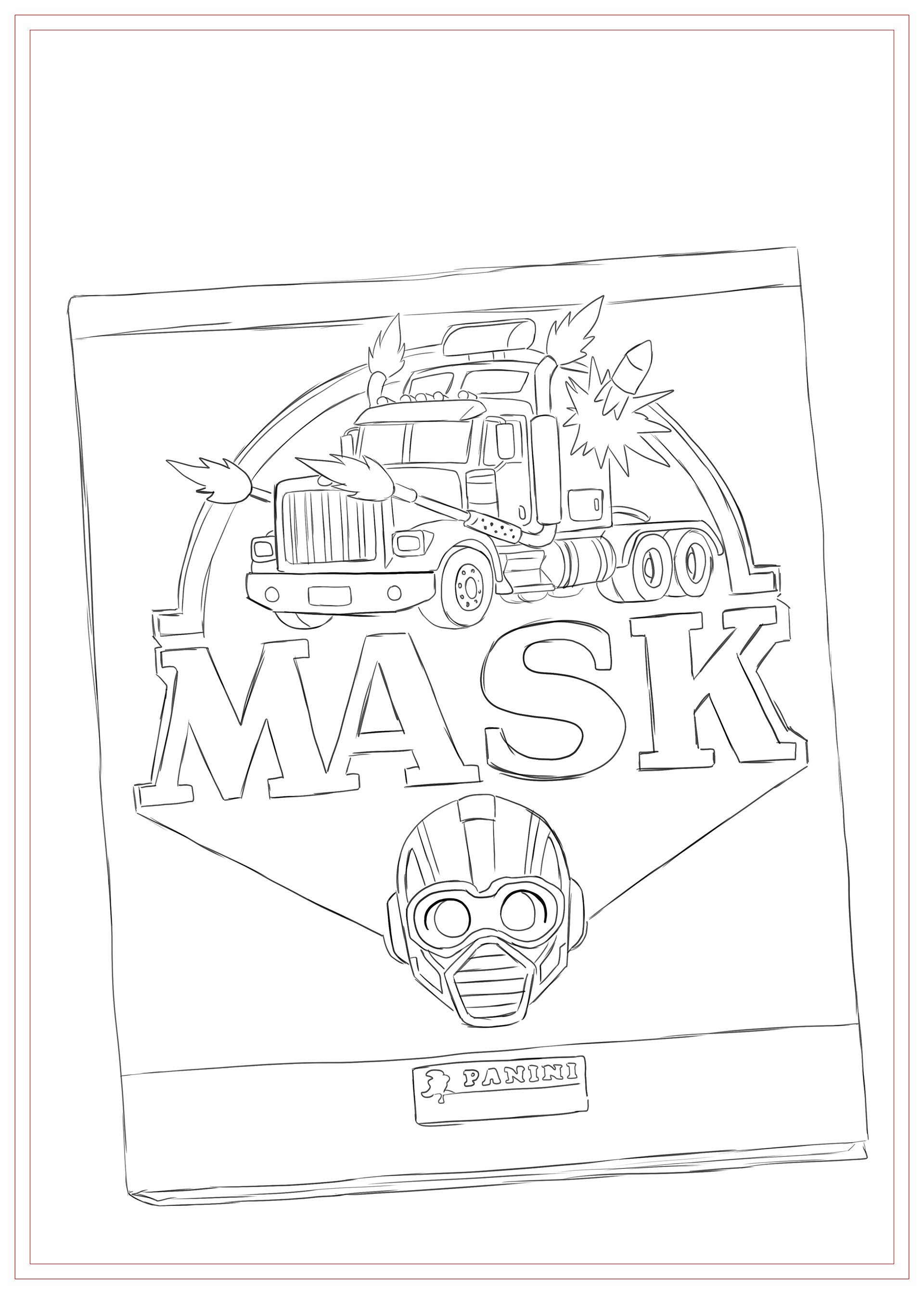BD-Matama - Pour replonger dans nos souvenirs d'enfance des années 80 et 90, j'ai recréé la couverture de l'album Panini Mask.