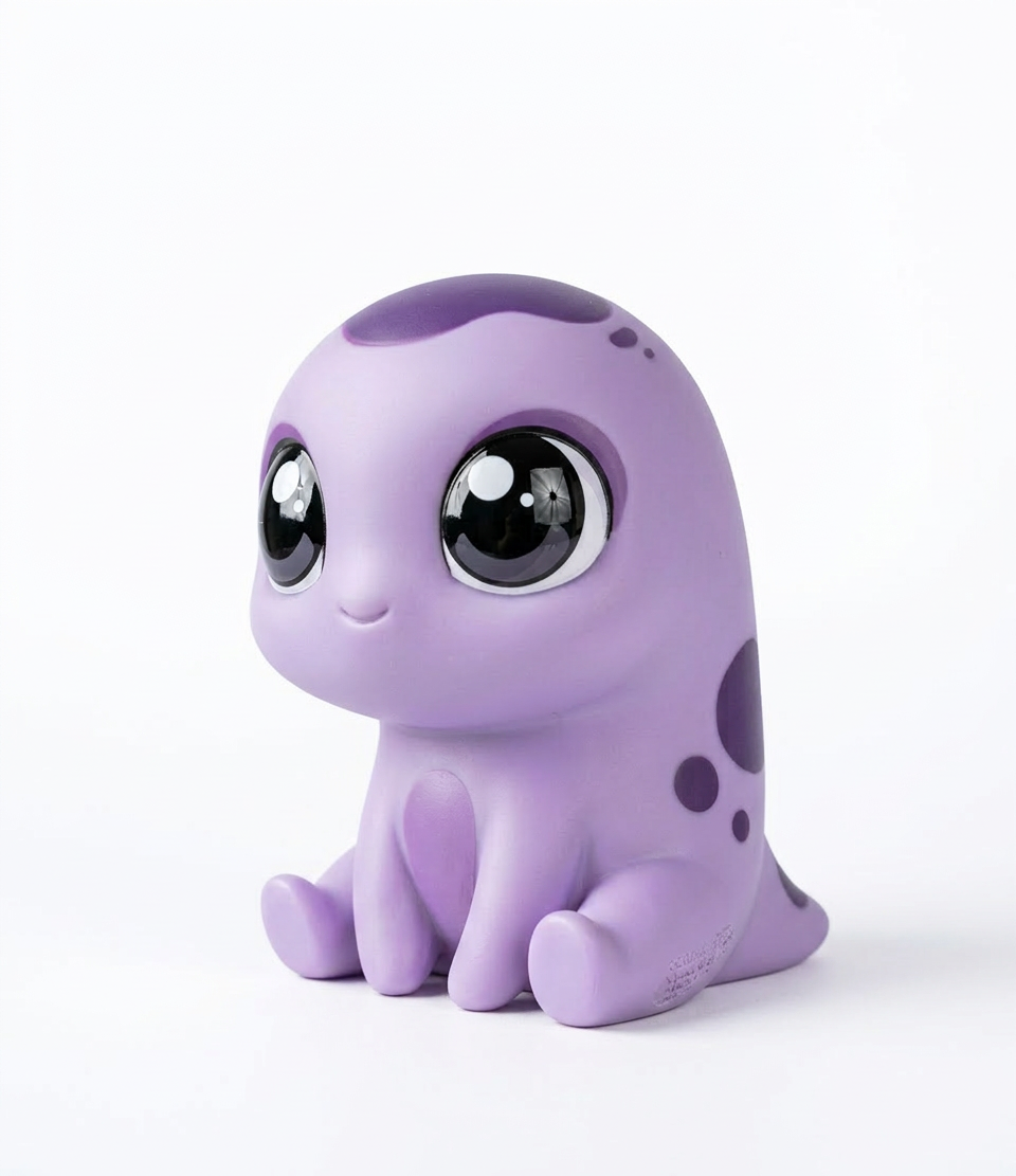 Blister-Matama - prototype du jouet dans un style rétro. La figurine de Missy présente dans le blister.