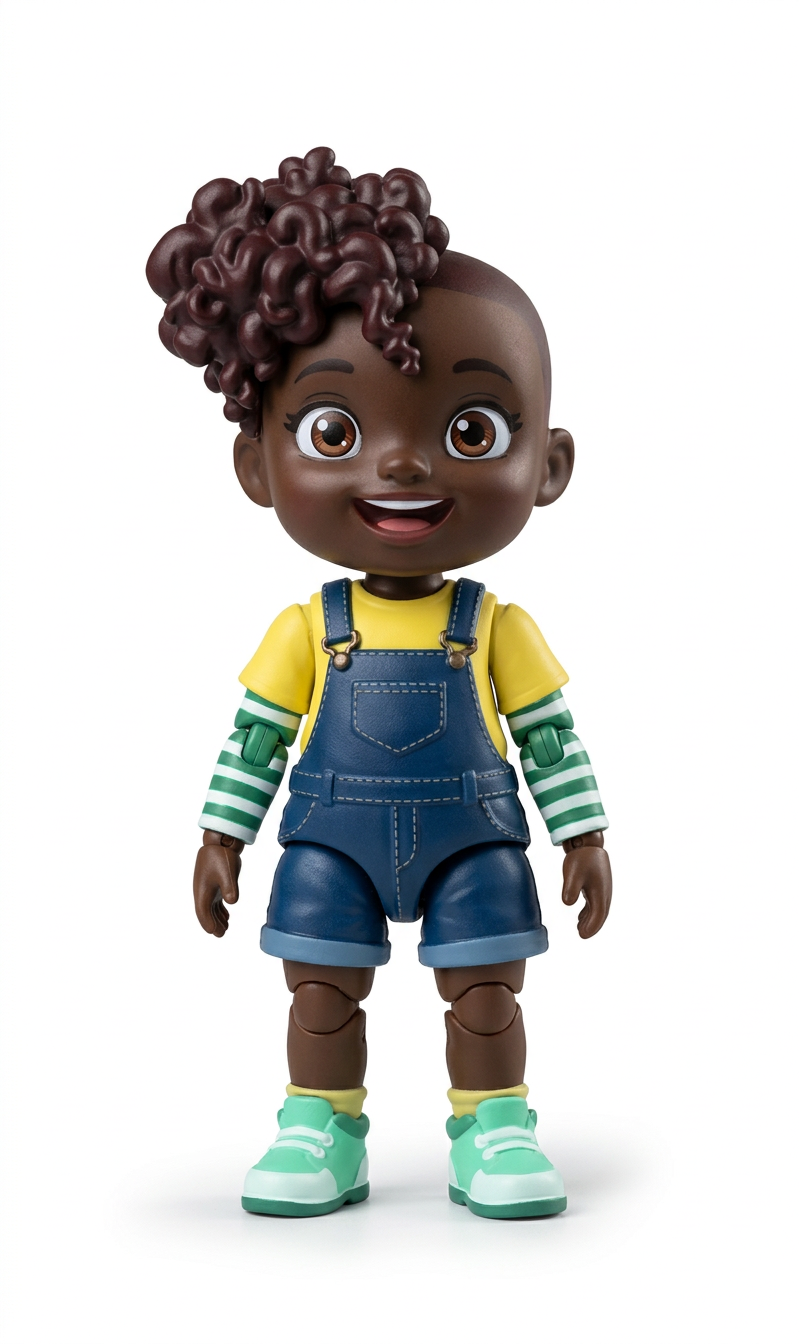 Figurine-Matama - prototype du jouet - le personnage de Julie, la meilleure amie de Mat.