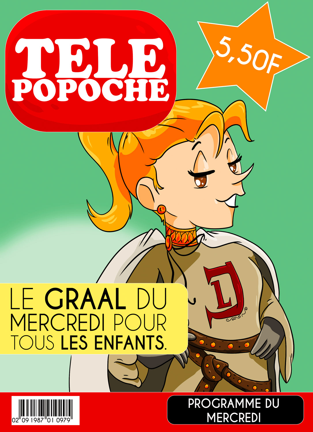 BD-Matama - la création d'une fausse couverture de magazine télé des années 80 avec en vedette Dorothée et son émission pour l'enfance où nous avons découvert des dessins animés cultes.