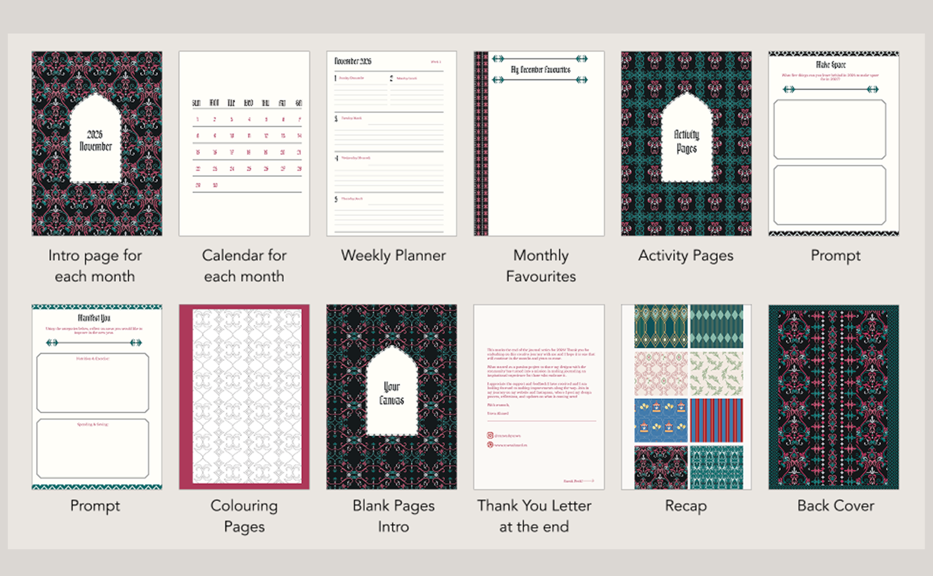 Vamp Romantic journal contents