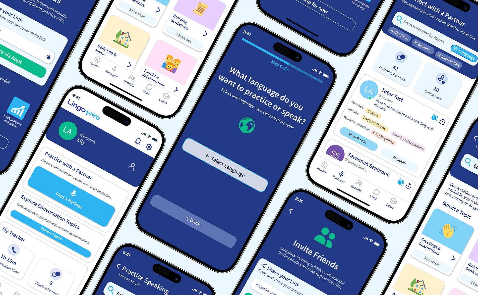 Lingowire app design