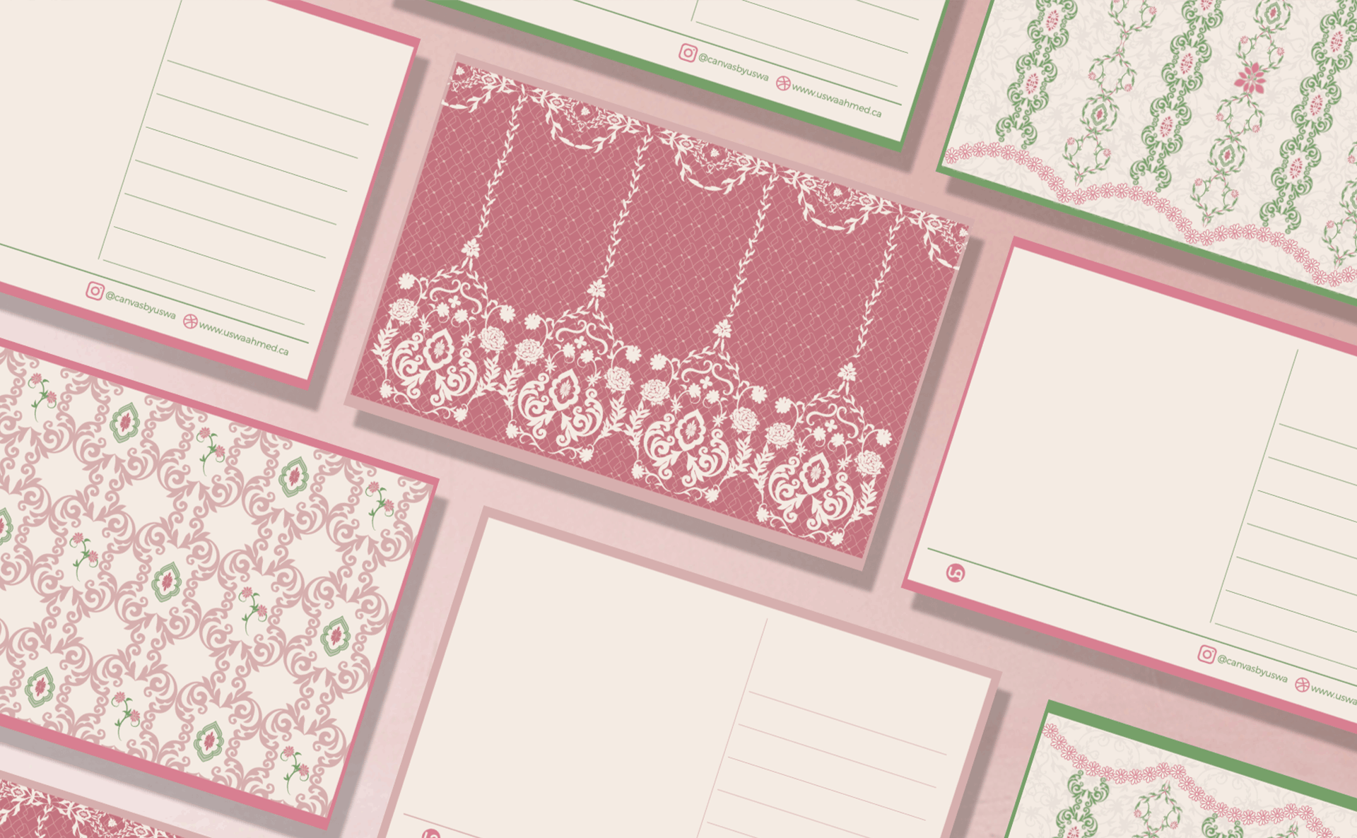 Laced Up postcards, by Uswa