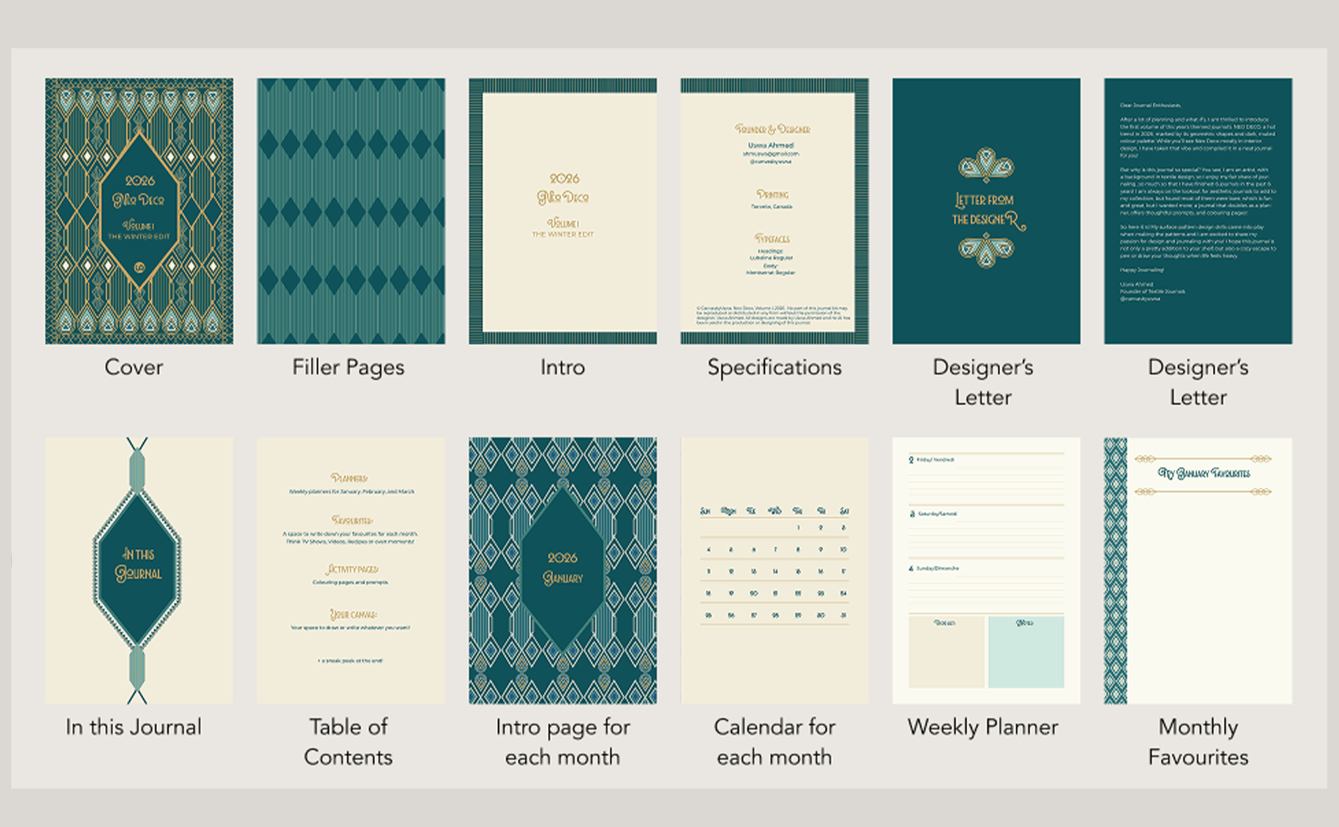 NeoDeco Journal contents