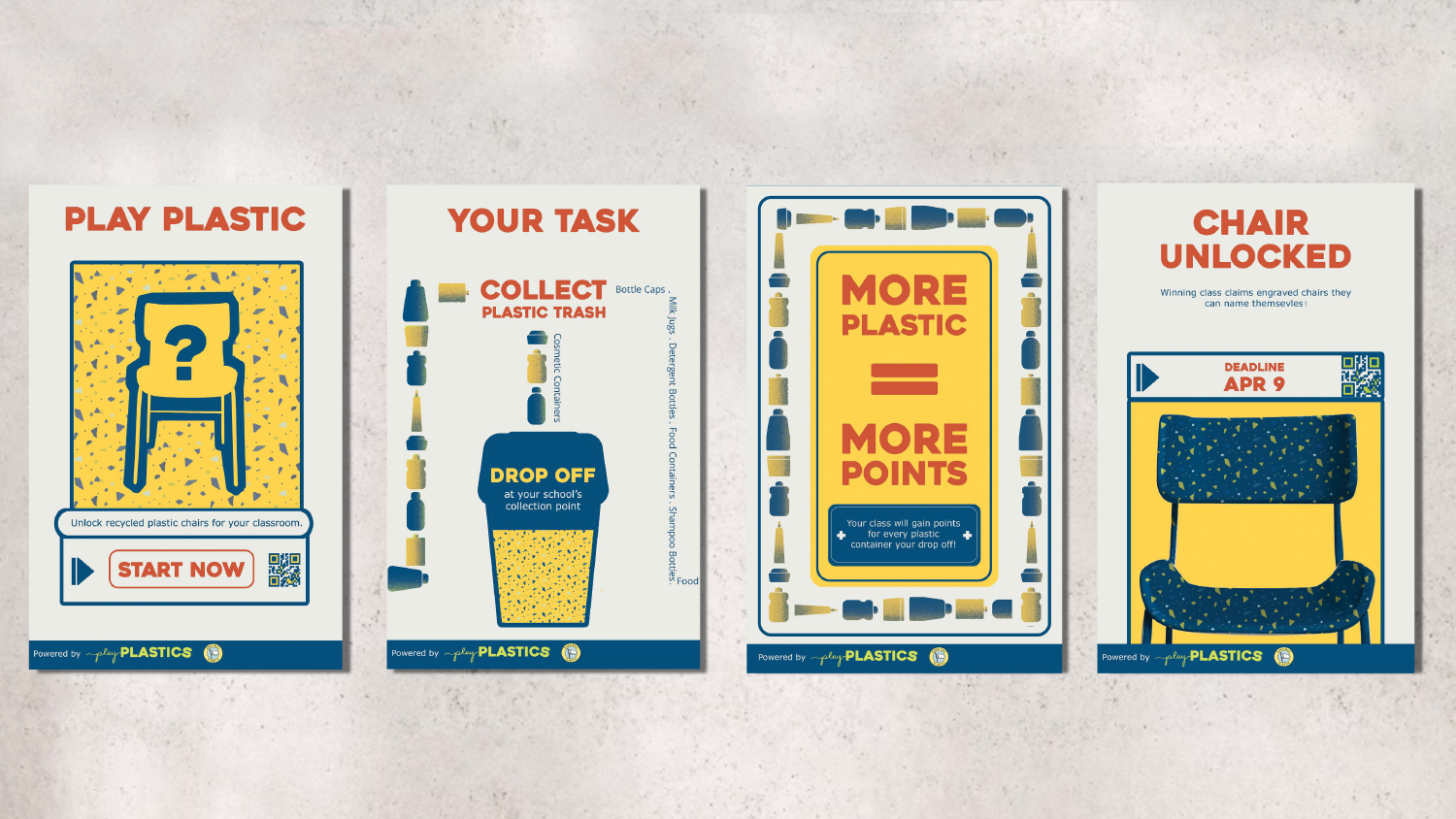 Play Plastics posters for schools
