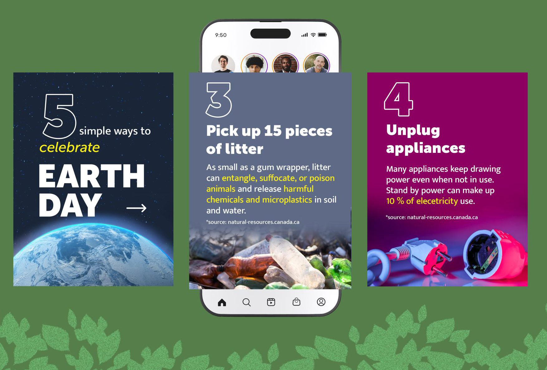 Humber Office of Sustainability, earth day posts, Uswa Ahmed