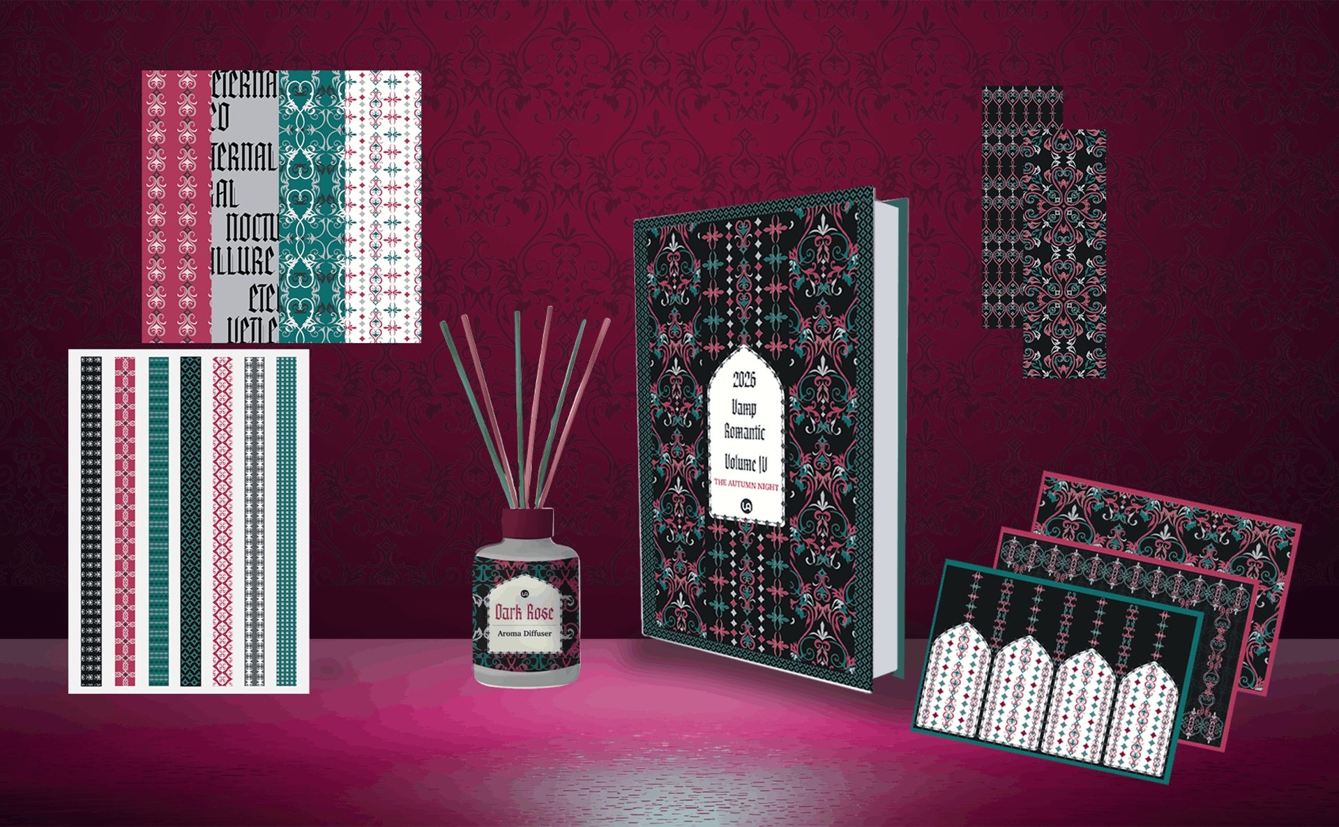 Vamp Romantic journal kit, designed by Uswa