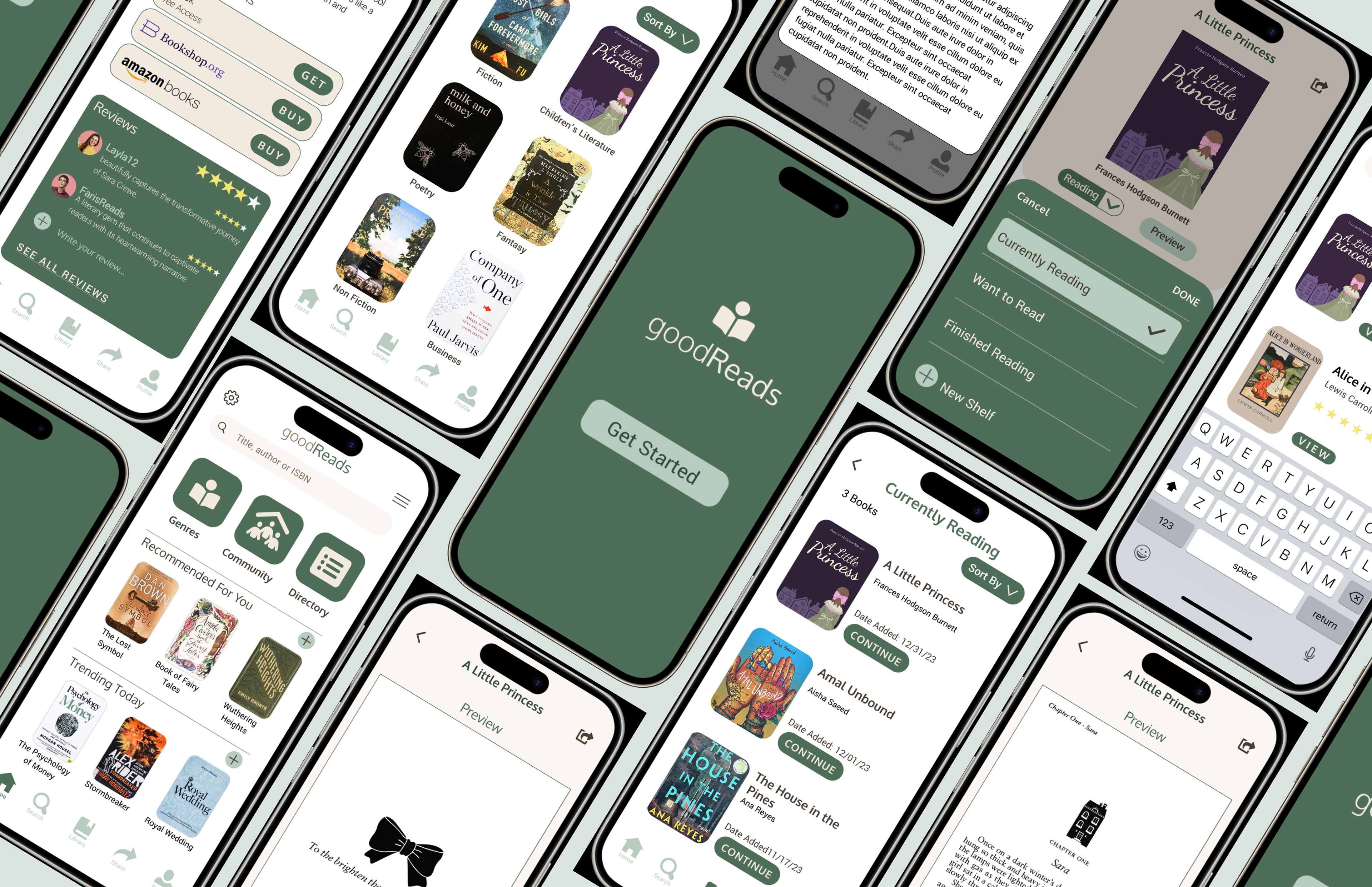 Goodreads UI Redesign mockup