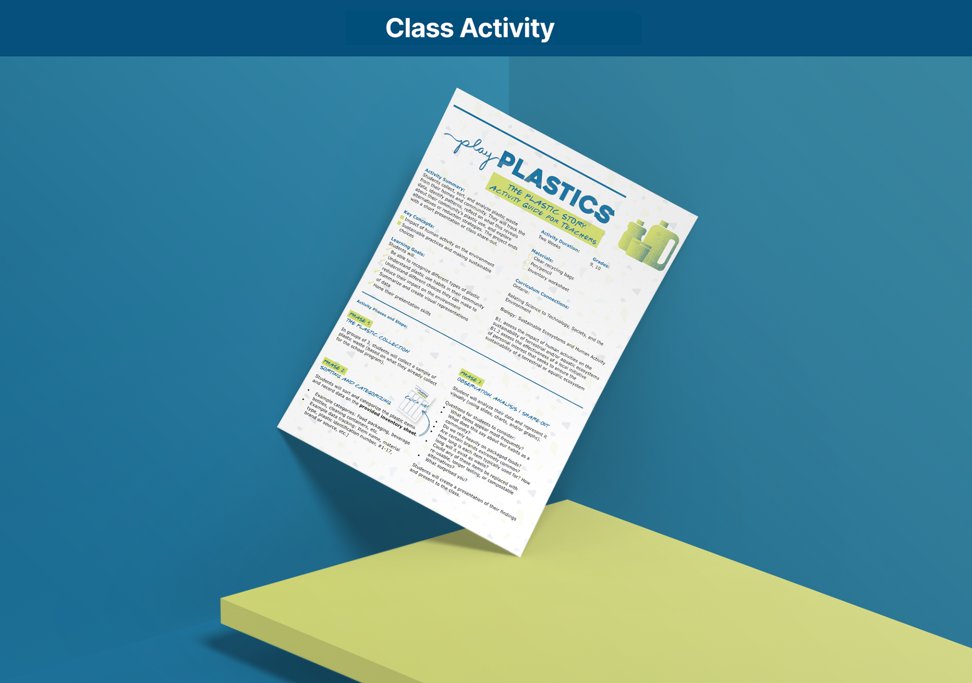 play plastics class activity 