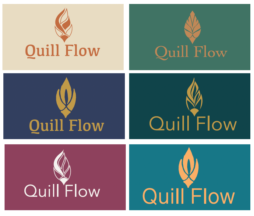 Wordmark and symbol colour schemes
