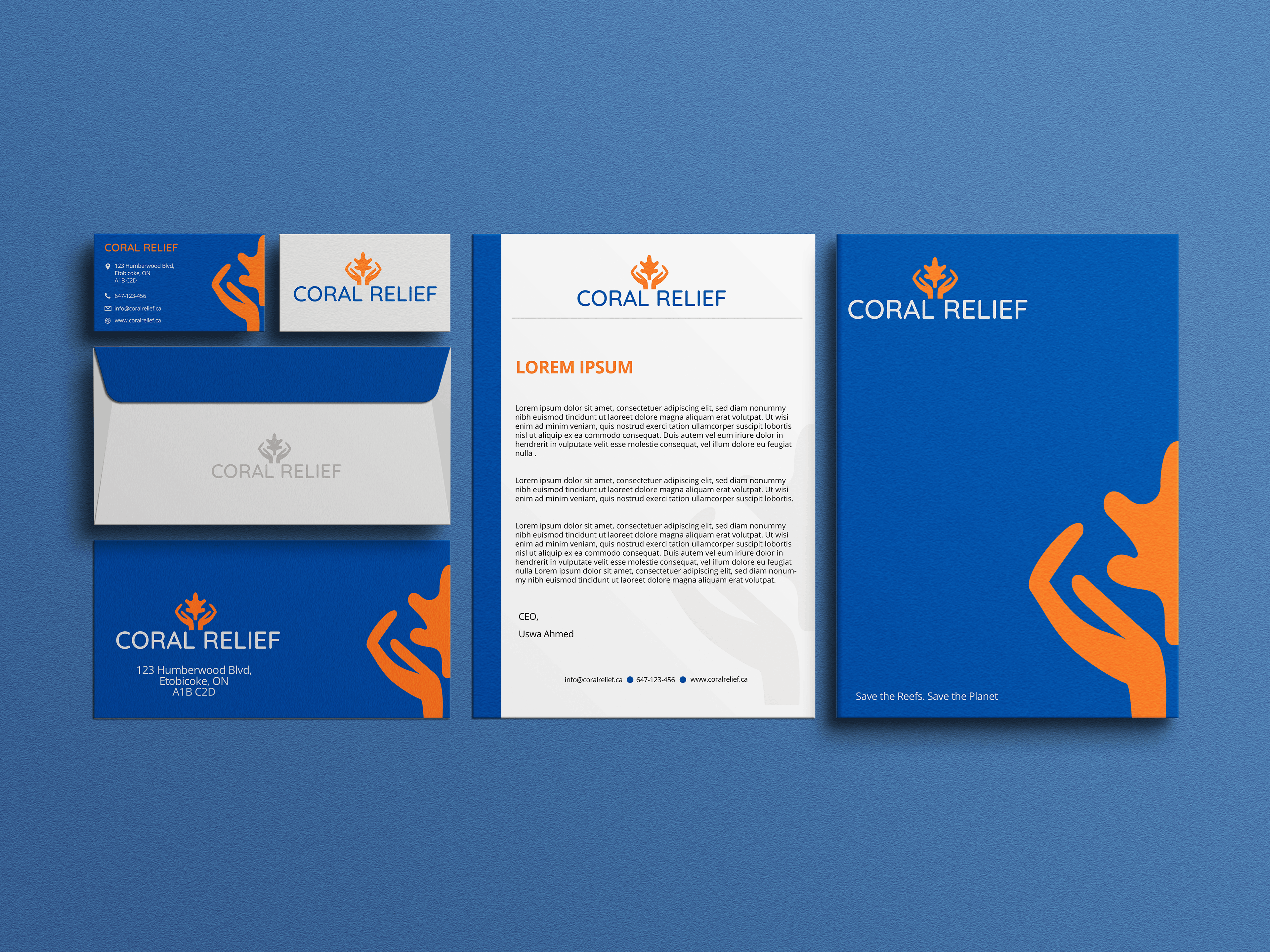 Coral Relief logo application