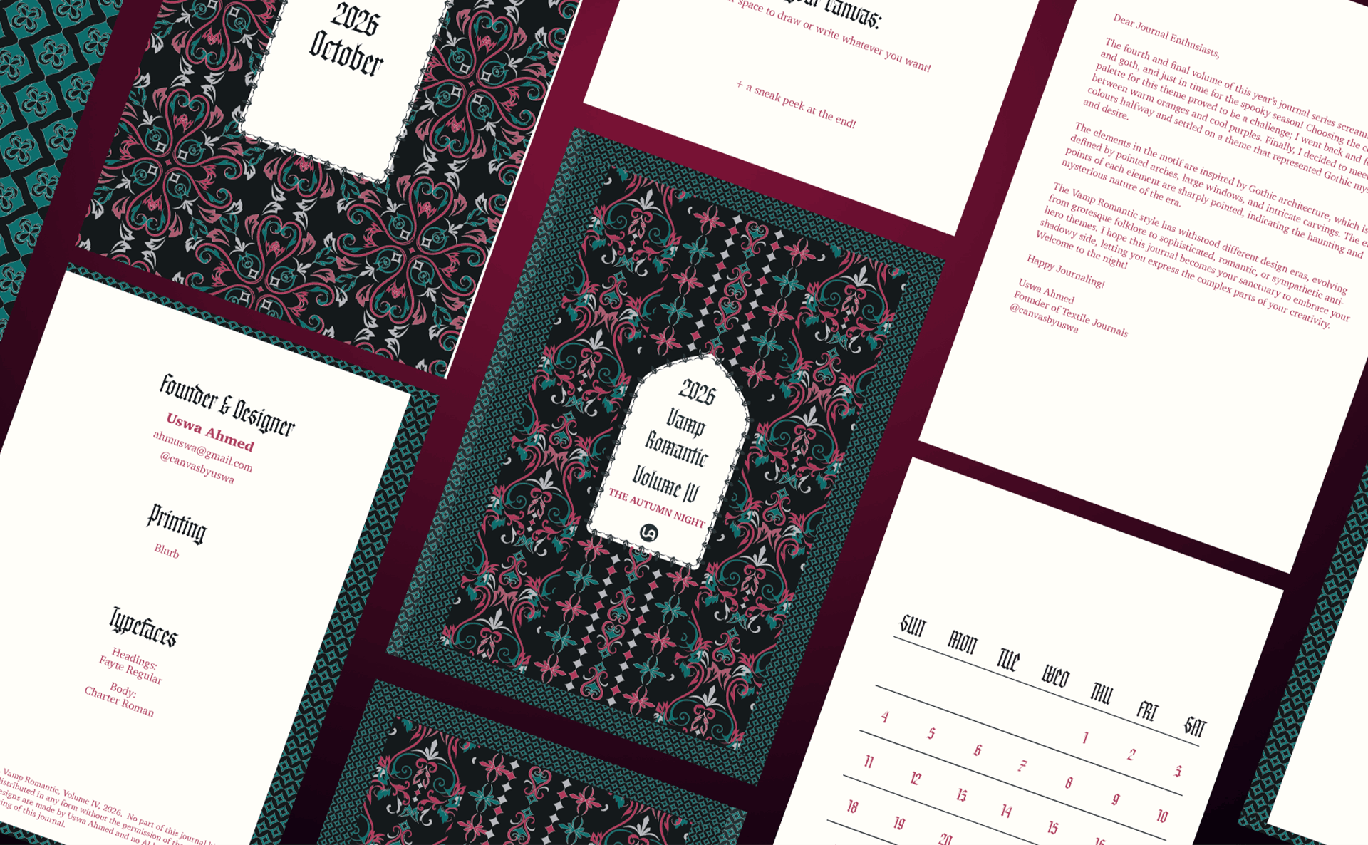 Vamp Romantic journal layout