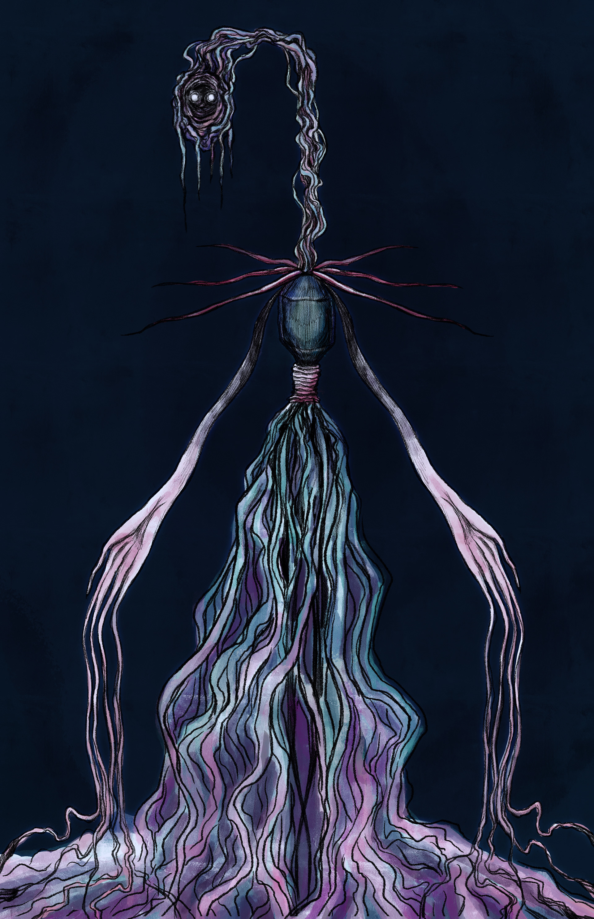 "WRITHE II," 17 x 11 in.