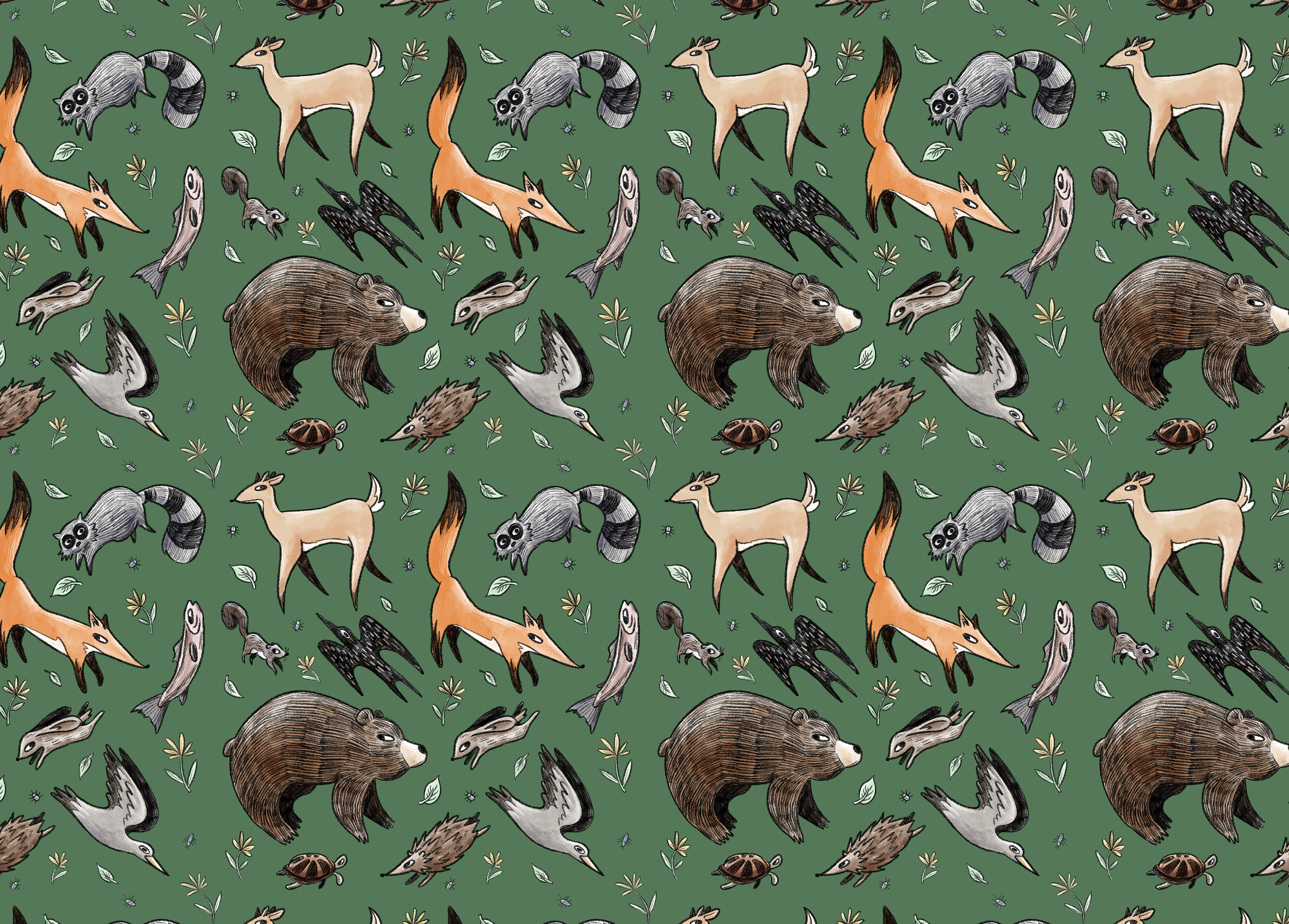 Forest Friends Pattern