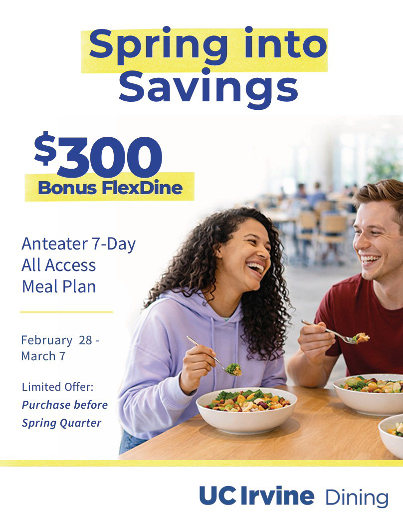 UCI Dining- Spring Into Savings- Print Poster