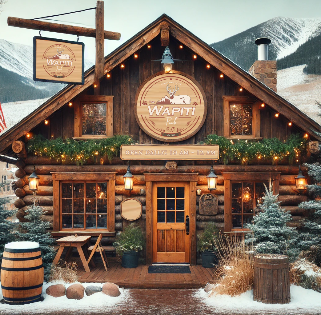 The Wapiti Pub- Exterior Sign Mockup