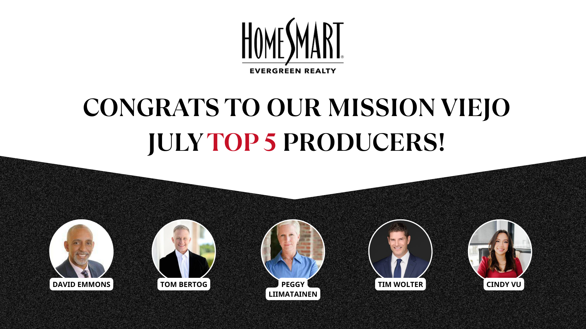 HomeSmart- Top 5 Producers for July- Office Poster