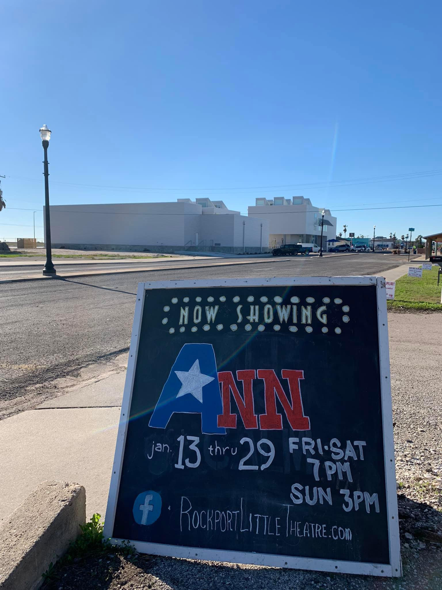 Chalked display for Ann.