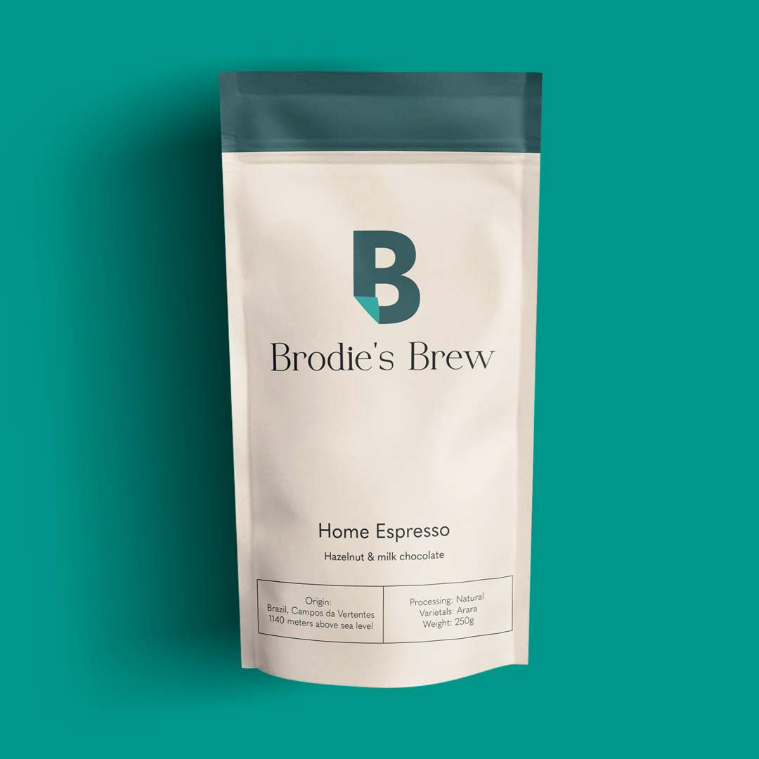 Coffee bag placed inside the coffee book