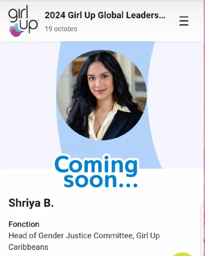 Shriya, Girl Up Leader