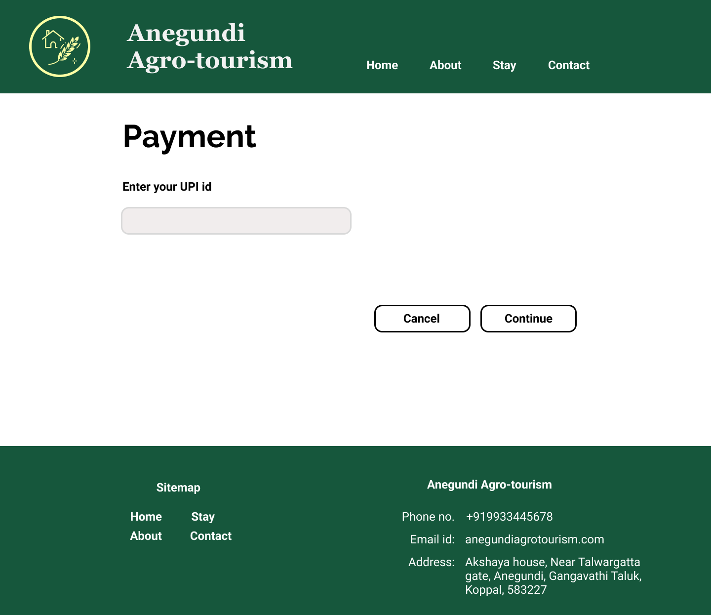 Payment page