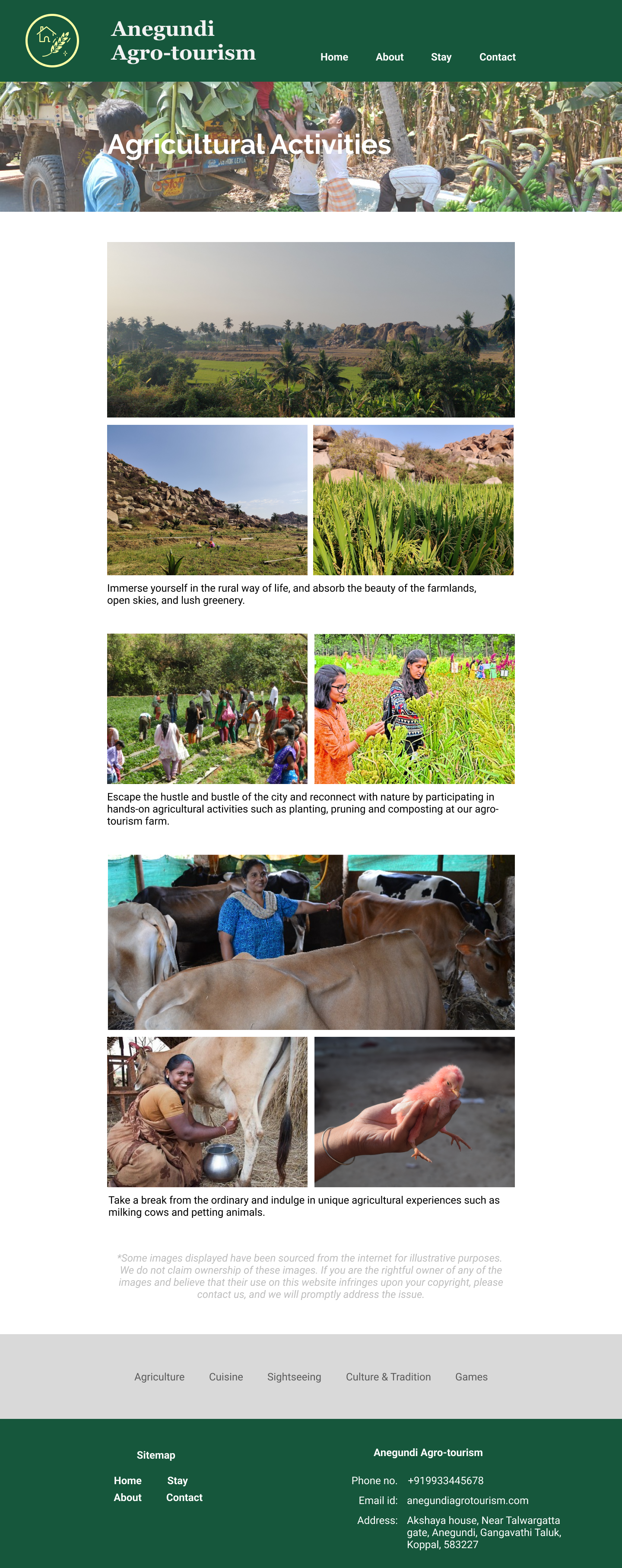 Agricultural activities