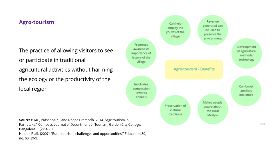Agro-tourism benefits