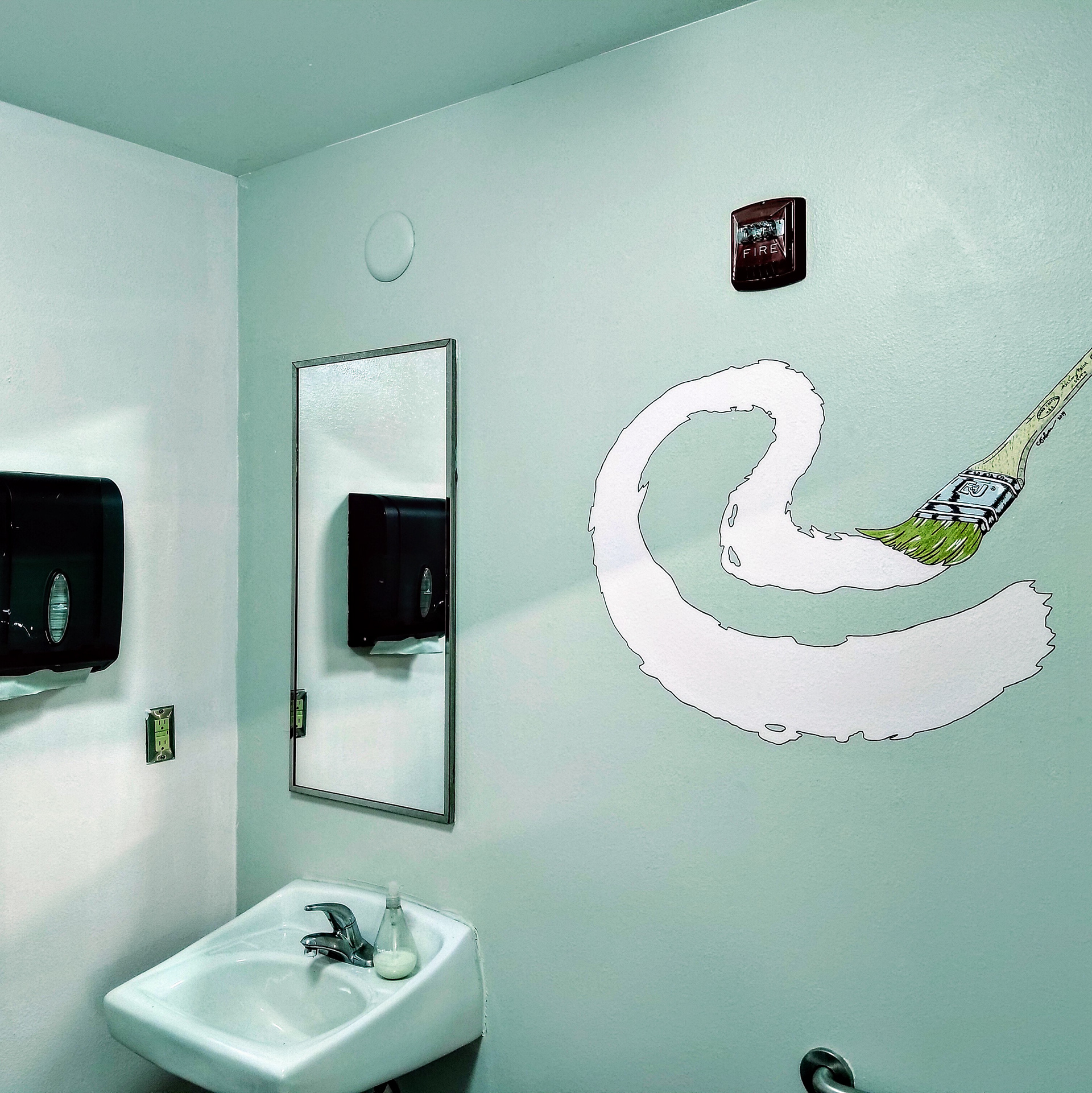 Mallory Paint Store Restroom Mural #2