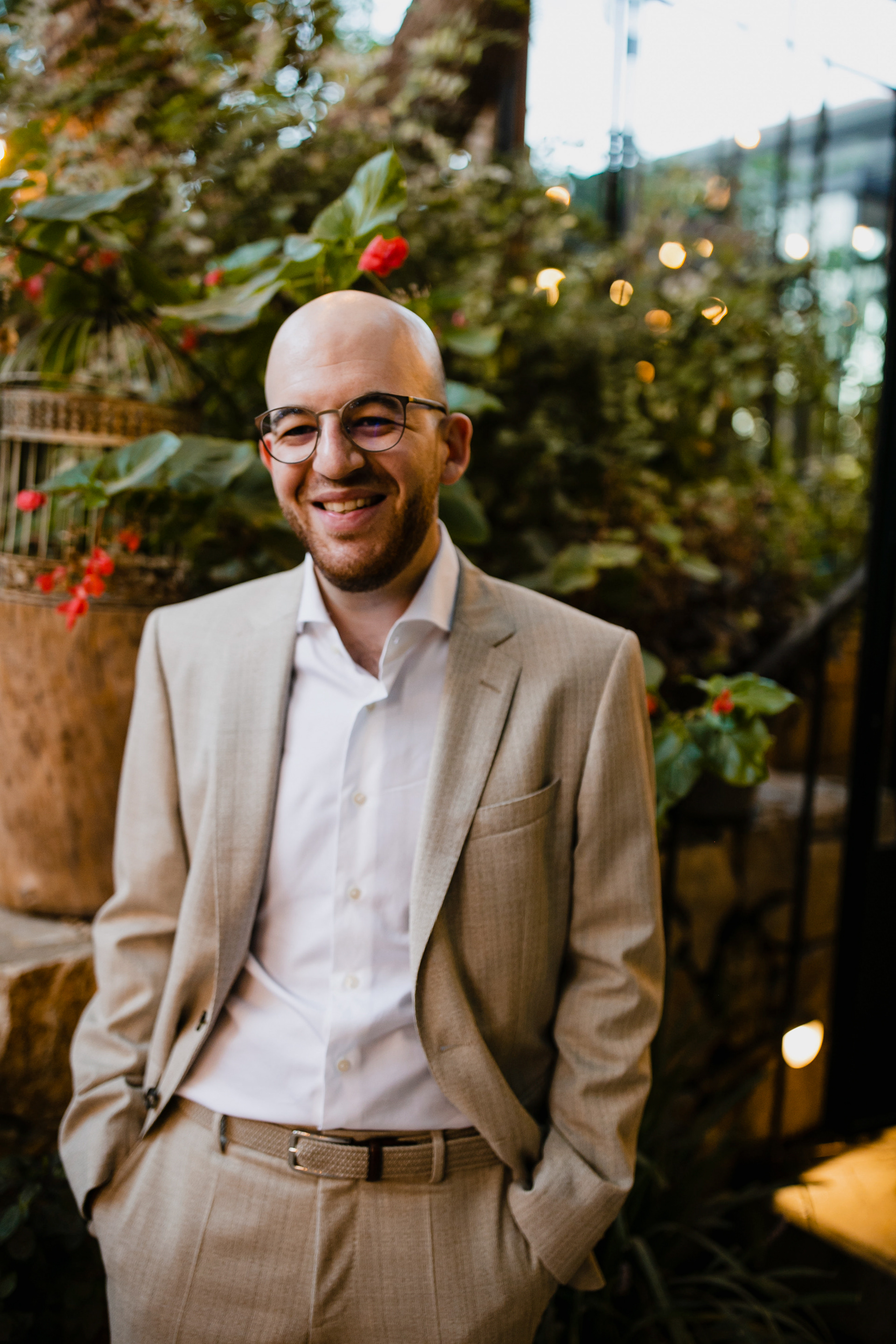 Eyal Yeruham at his wedding, the happiest moment of his life