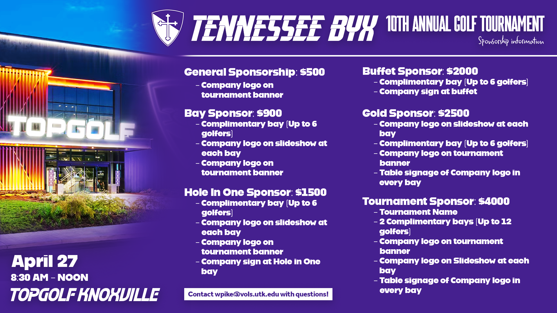 Flyer for Fraternity Gold Tournament (Photoshop)