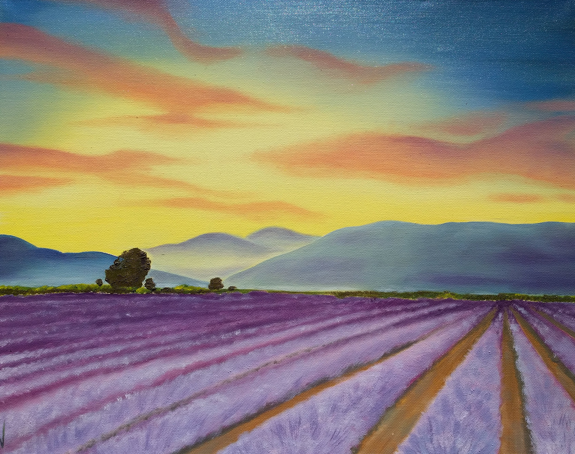 DUSK (16 x 20") oil on canvas, New Mexico 2017