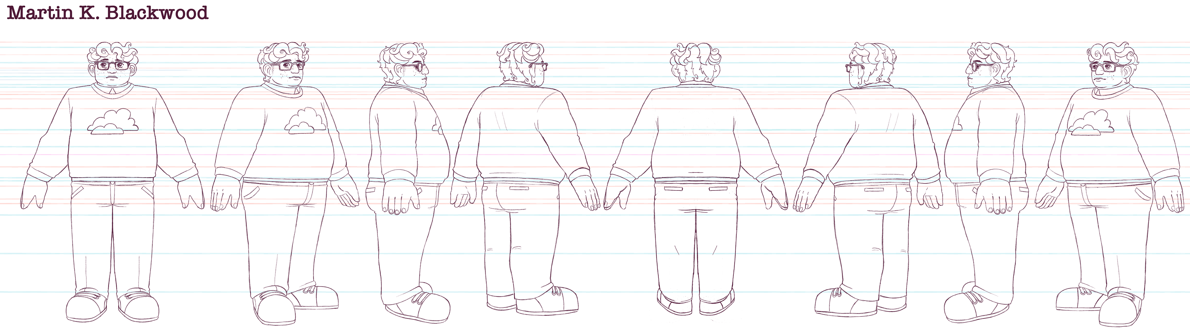 Martin K. Blackwood Character Turn Around Sheet