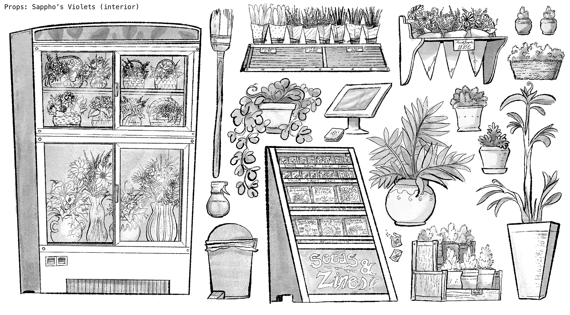 Props: Sappho's Violets (Interior)