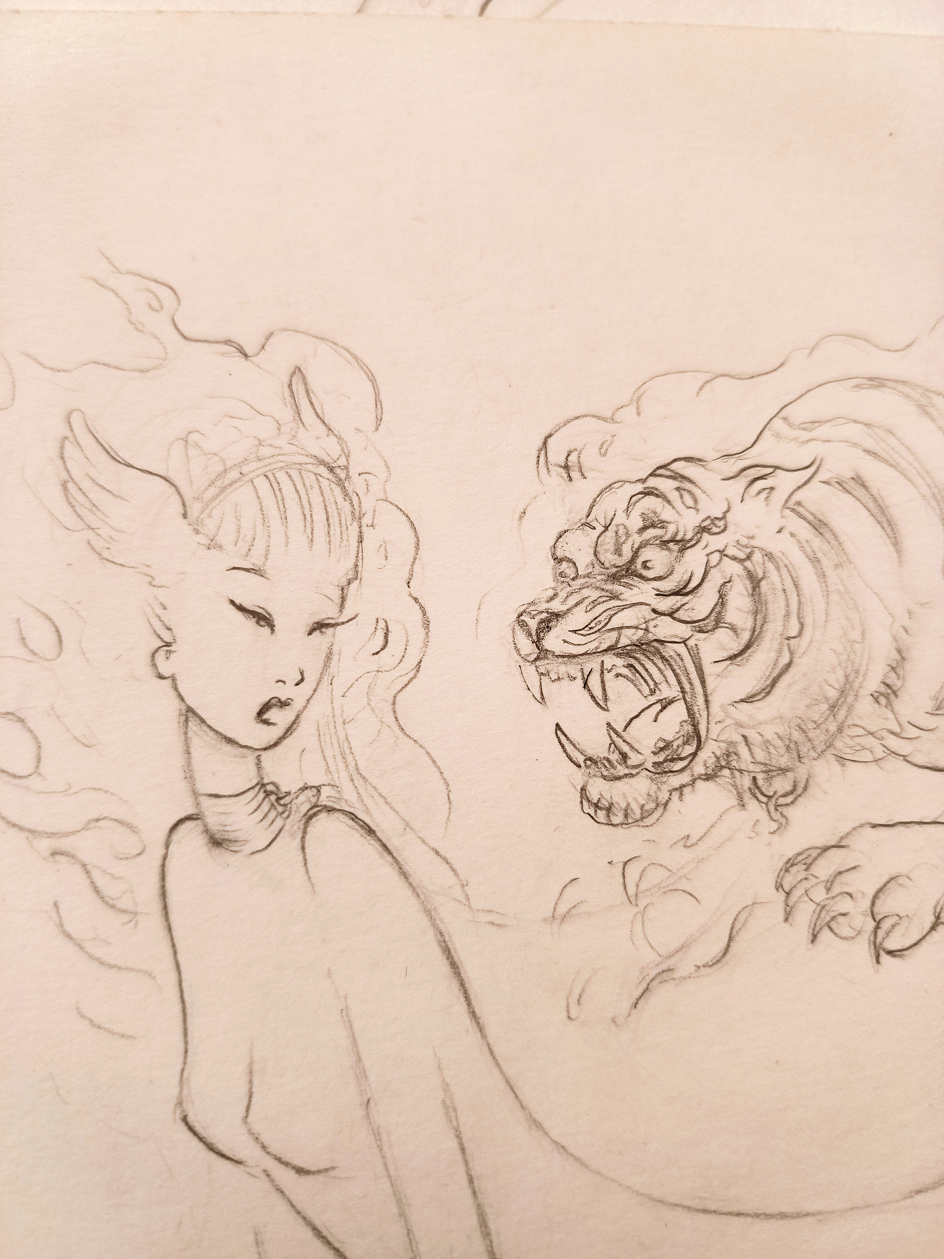 Boceto de "Fuego salvaje"